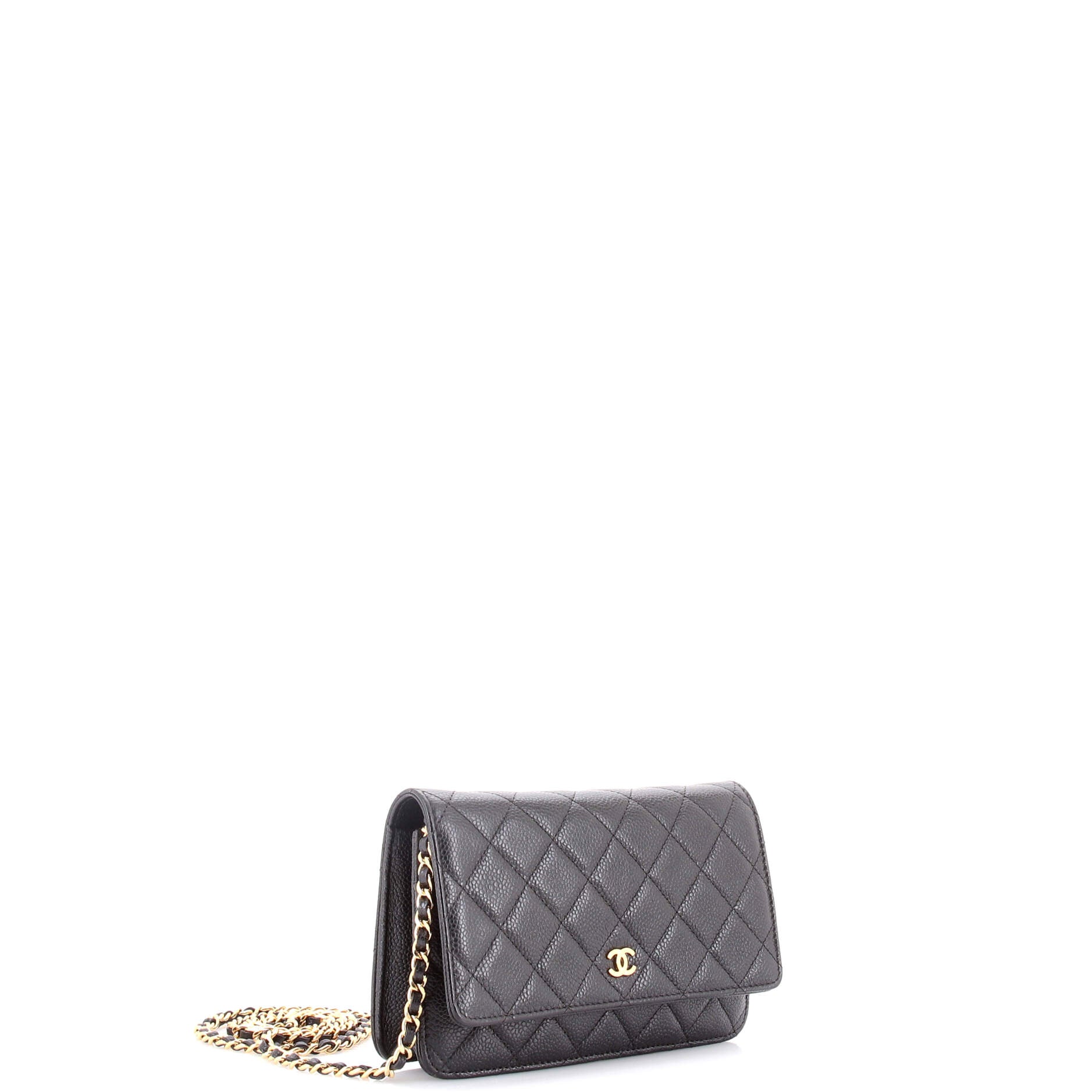 Wallet on Chain Quilted Caviar