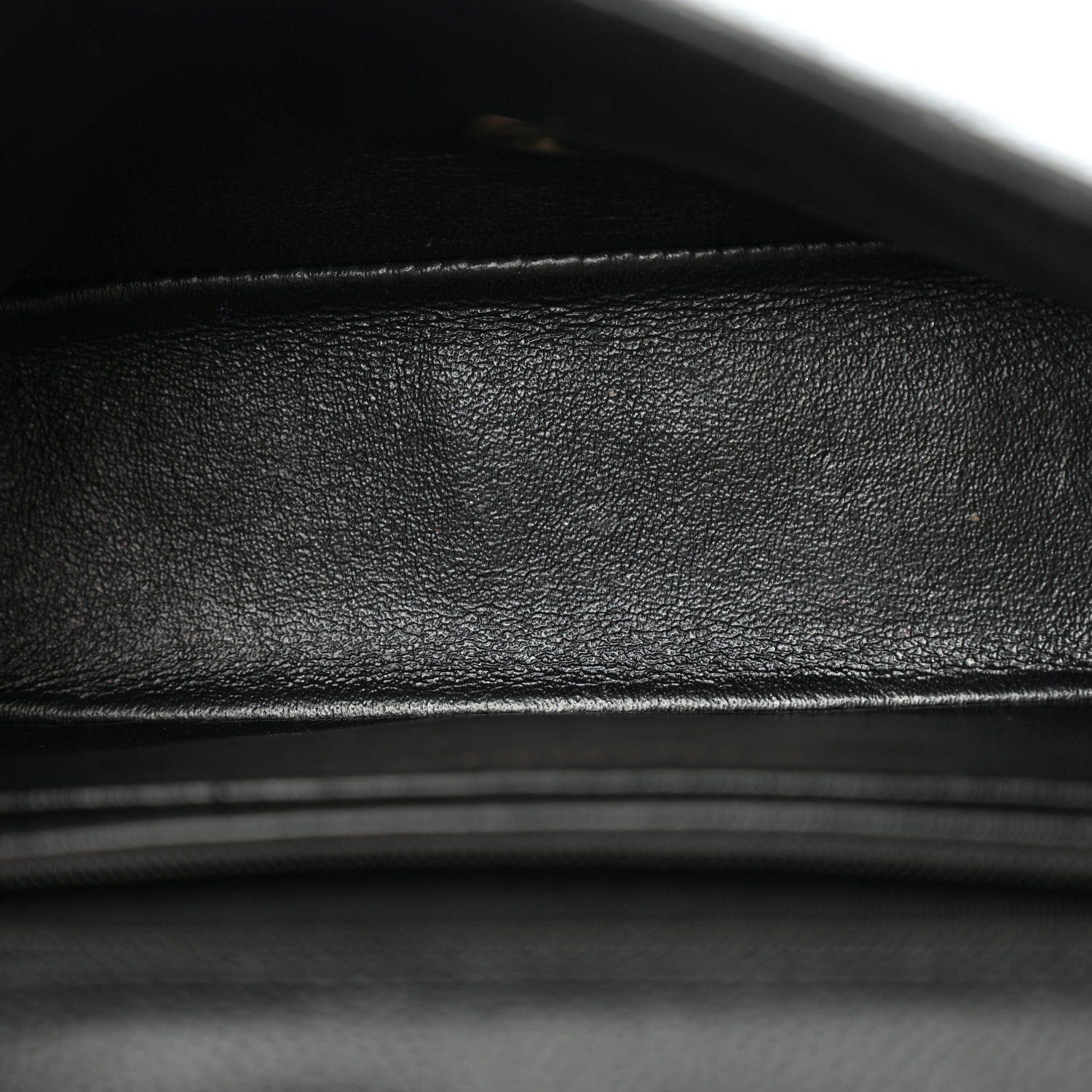 Metallic Caviar Quilted Mini Rectangular Flap Black