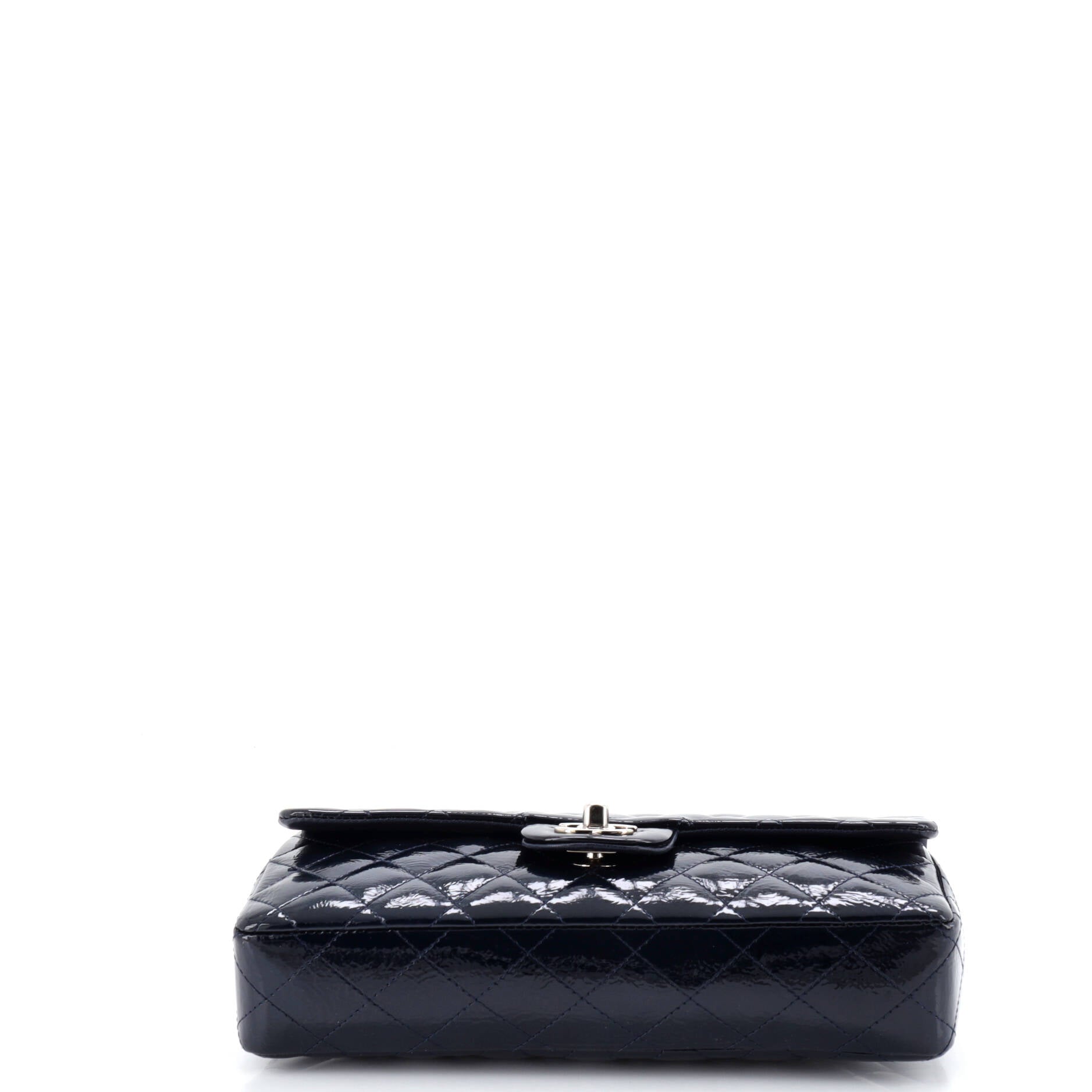 Classic Single Flap Bag Quilted Patent East West