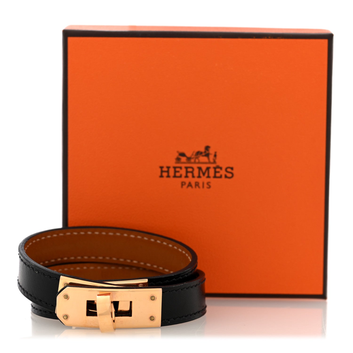 Box Kelly Double Tour Bracelet T2 Black