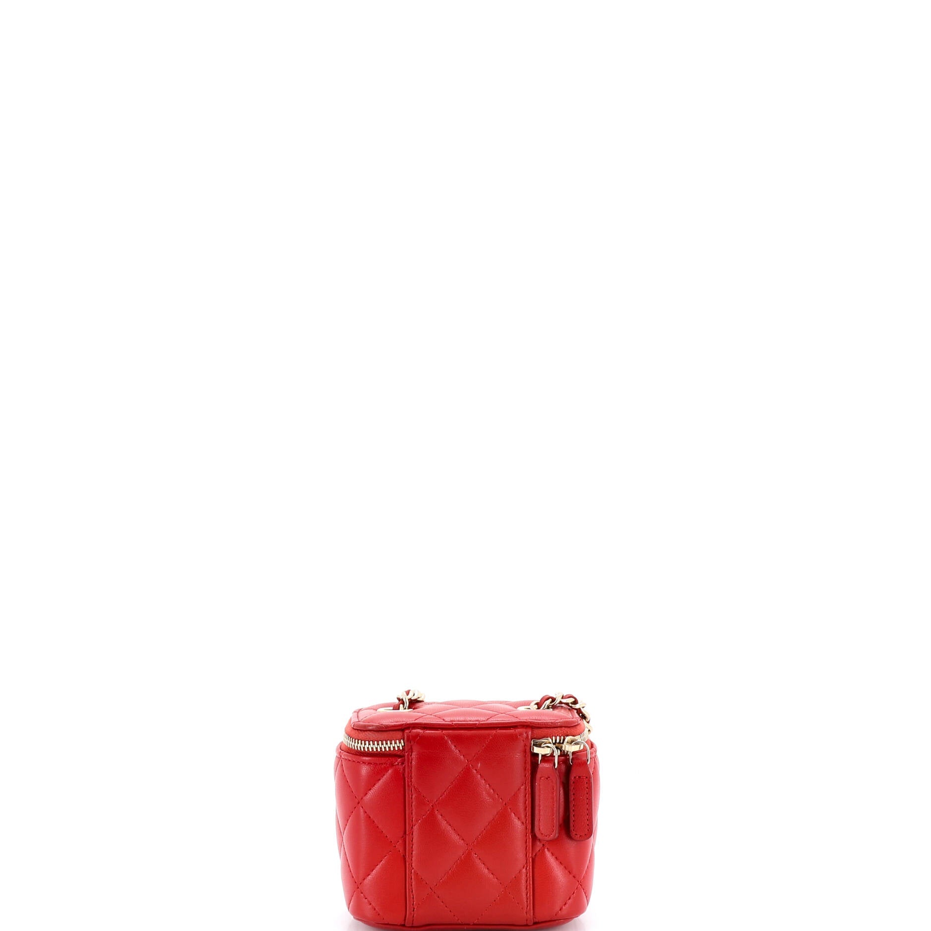 Classic Vanity Case with Chain Quilted Lambskin Mini