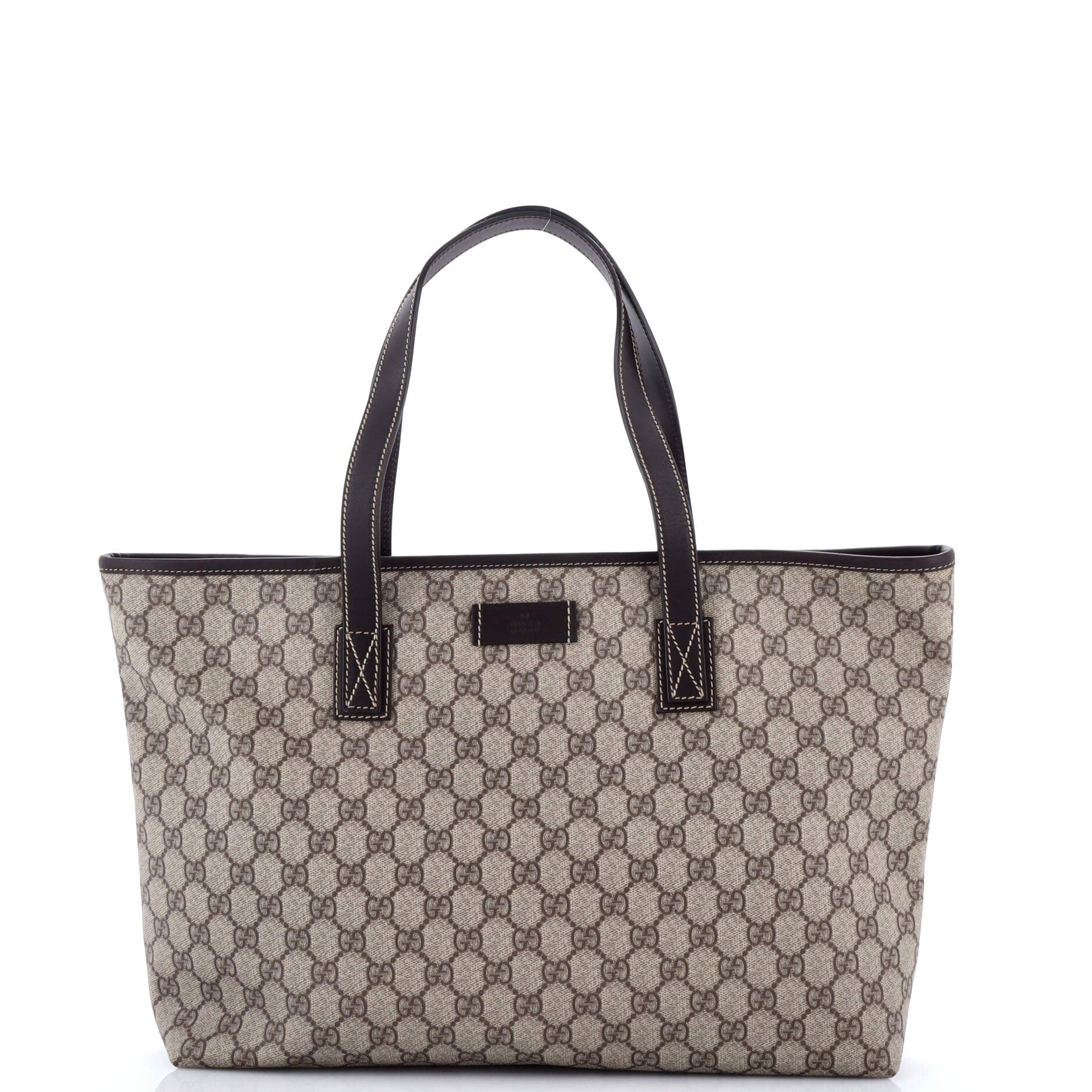 Plus Tote GG Coated Canvas with Leather Medium