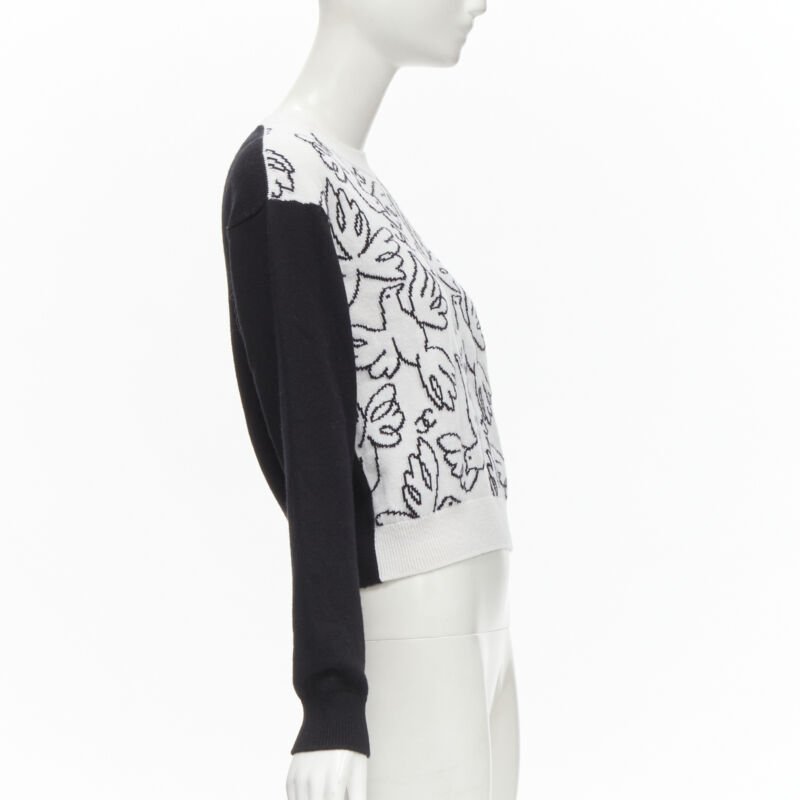 Women's Chanel cashmere Dove bird CC pullover sweater