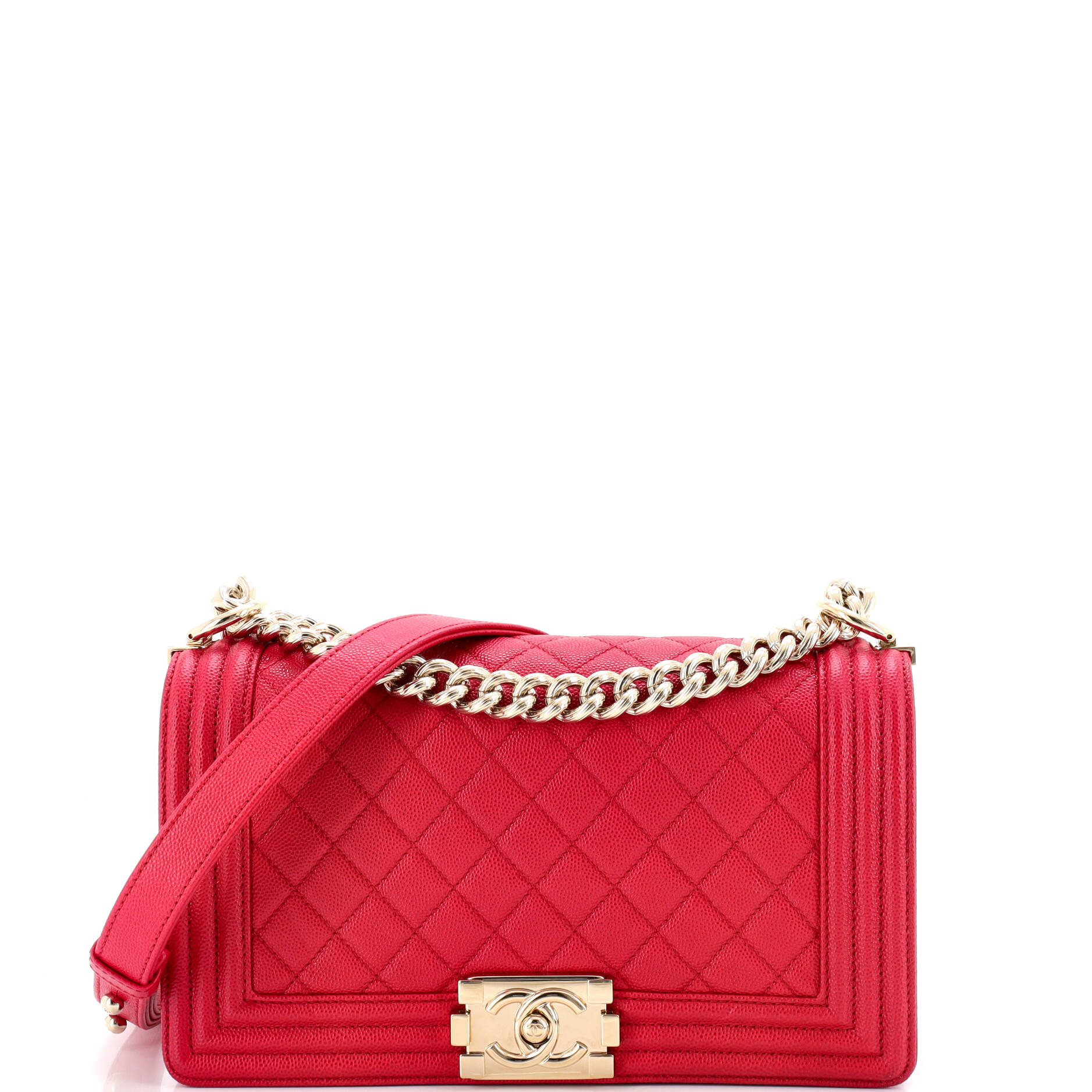 Boy Flap Bag Quilted Caviar Old Medium