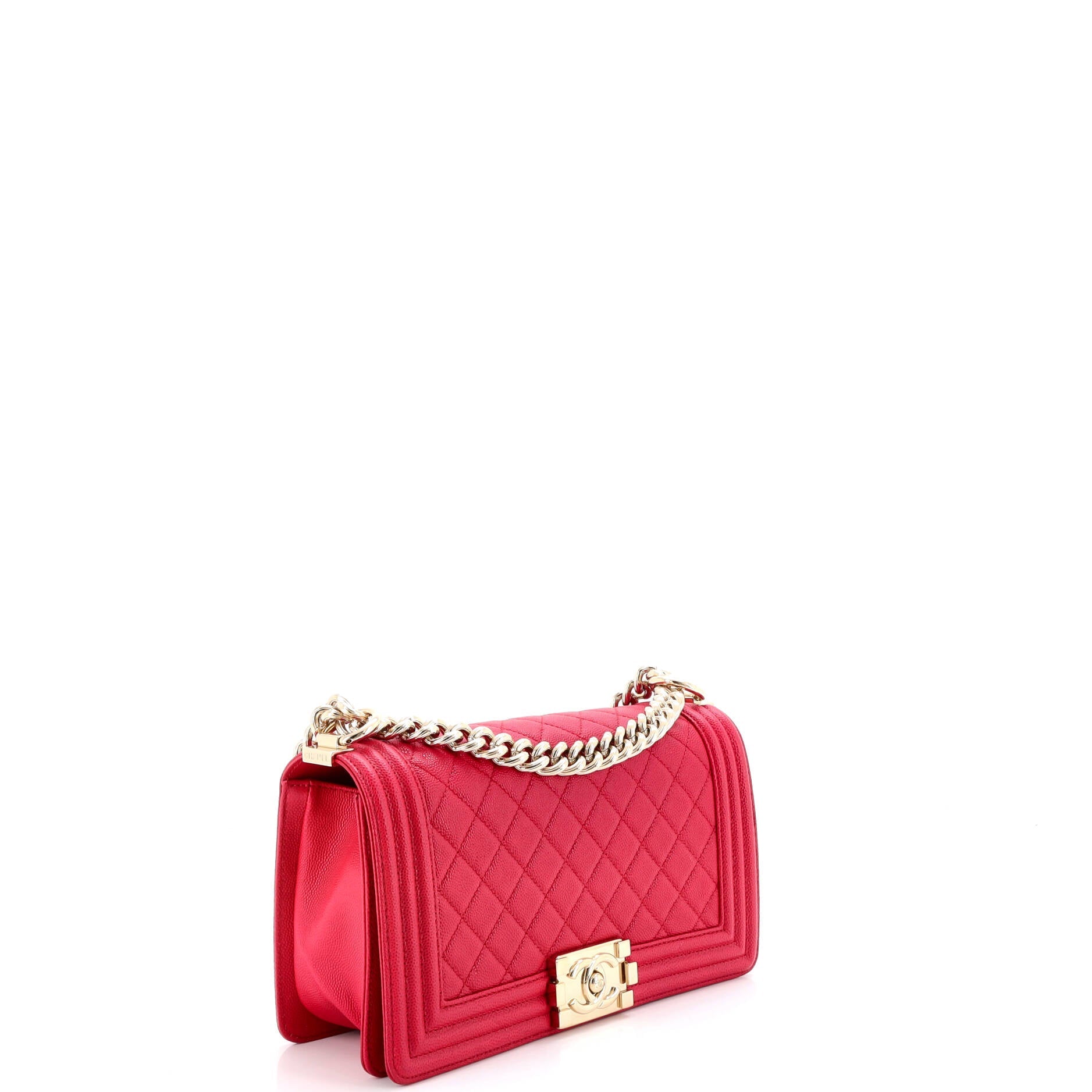 Boy Flap Bag Quilted Caviar Old Medium