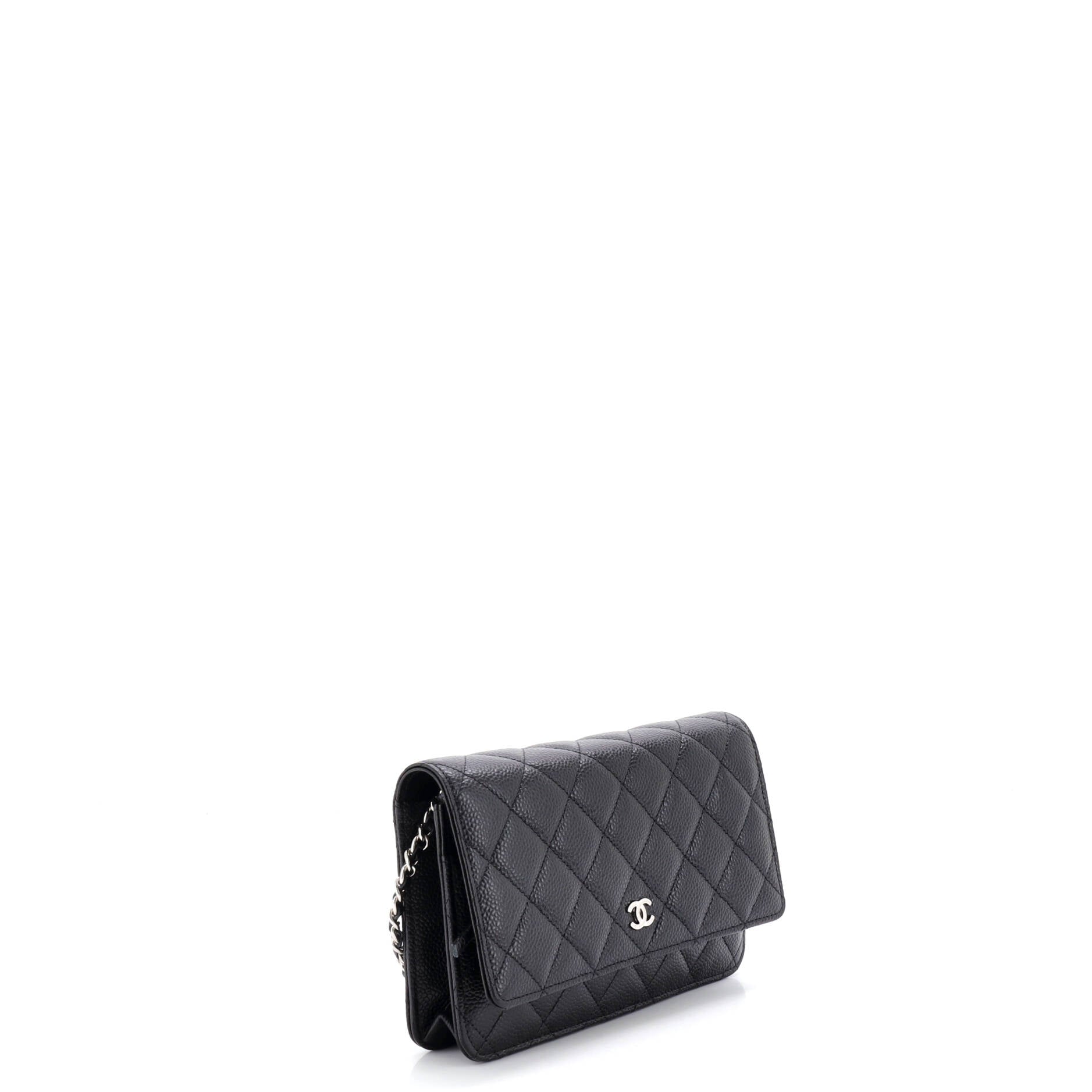 Wallet on Chain Quilted Caviar