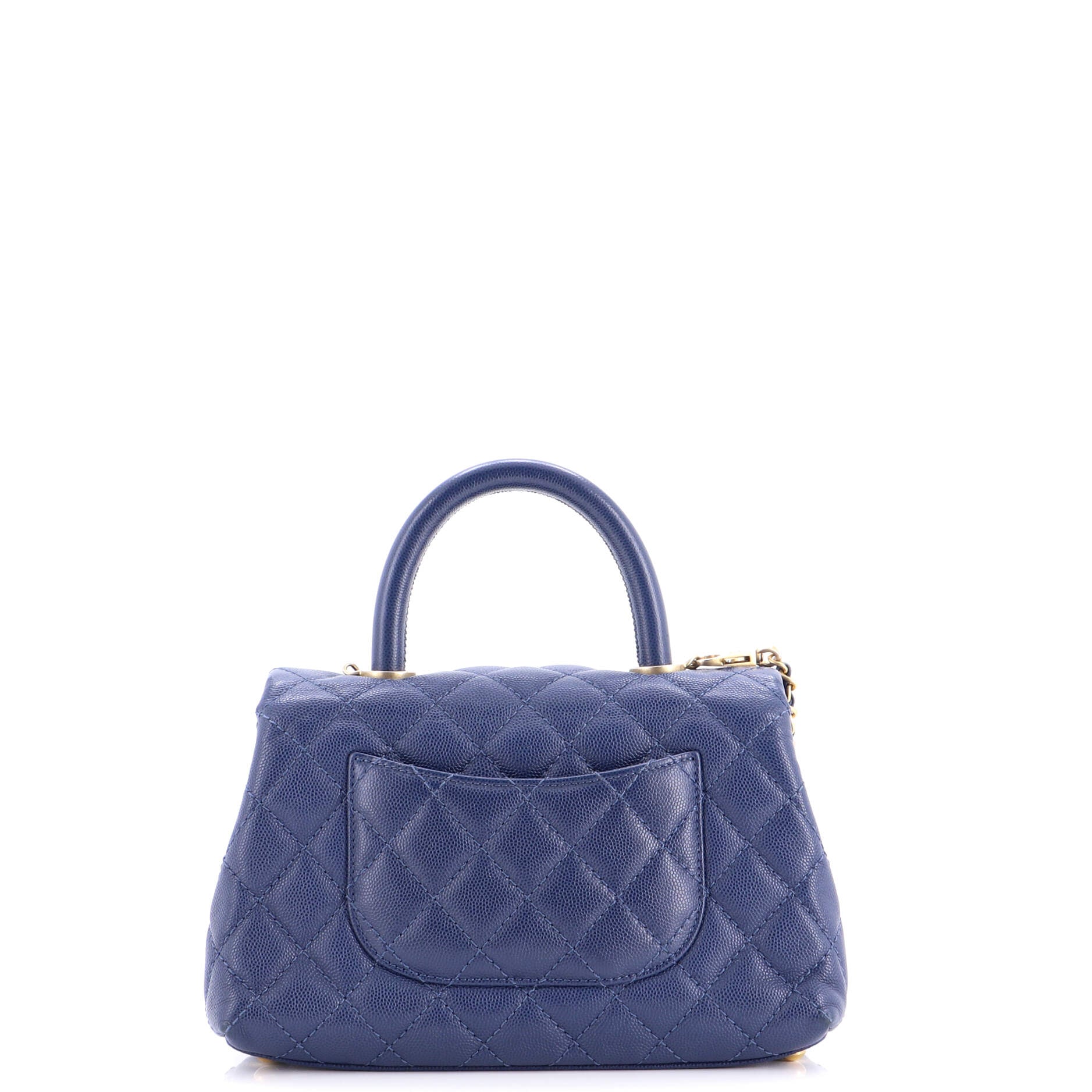 Coco Top Handle Bag Quilted Caviar Mini