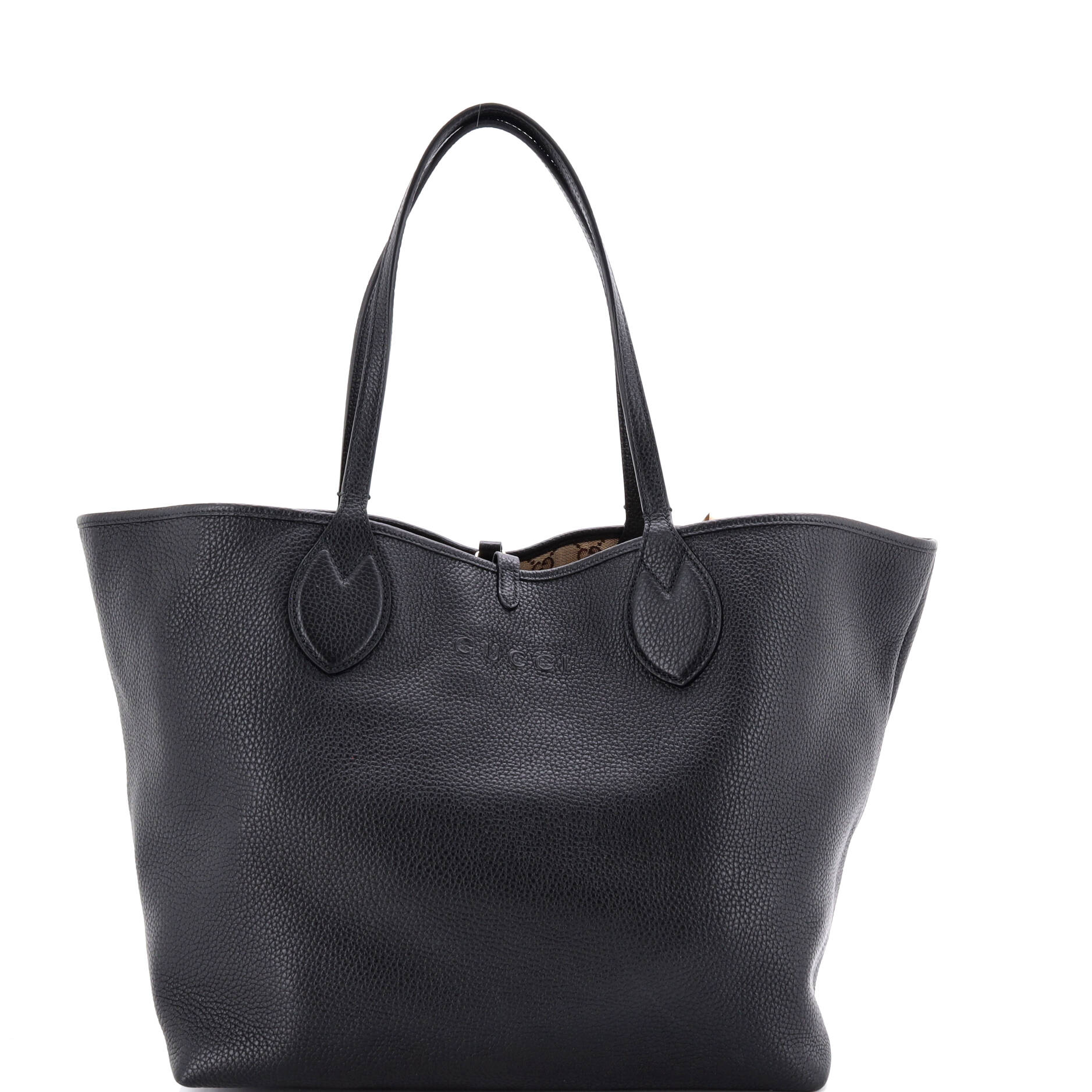 Reversible Totissima Shopping Tote Leather and GG Canvas Large