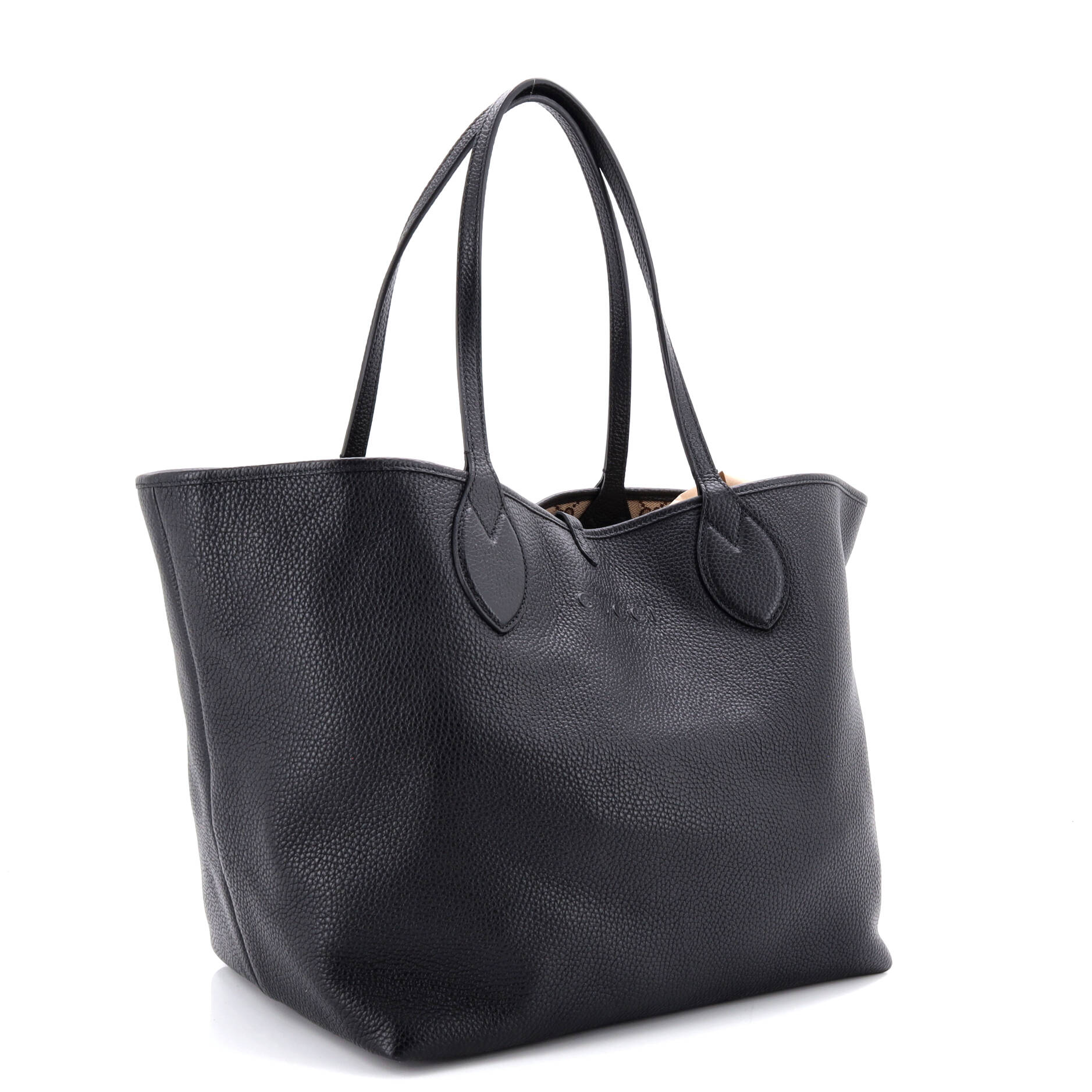 Reversible Totissima Shopping Tote Leather and GG Canvas Large