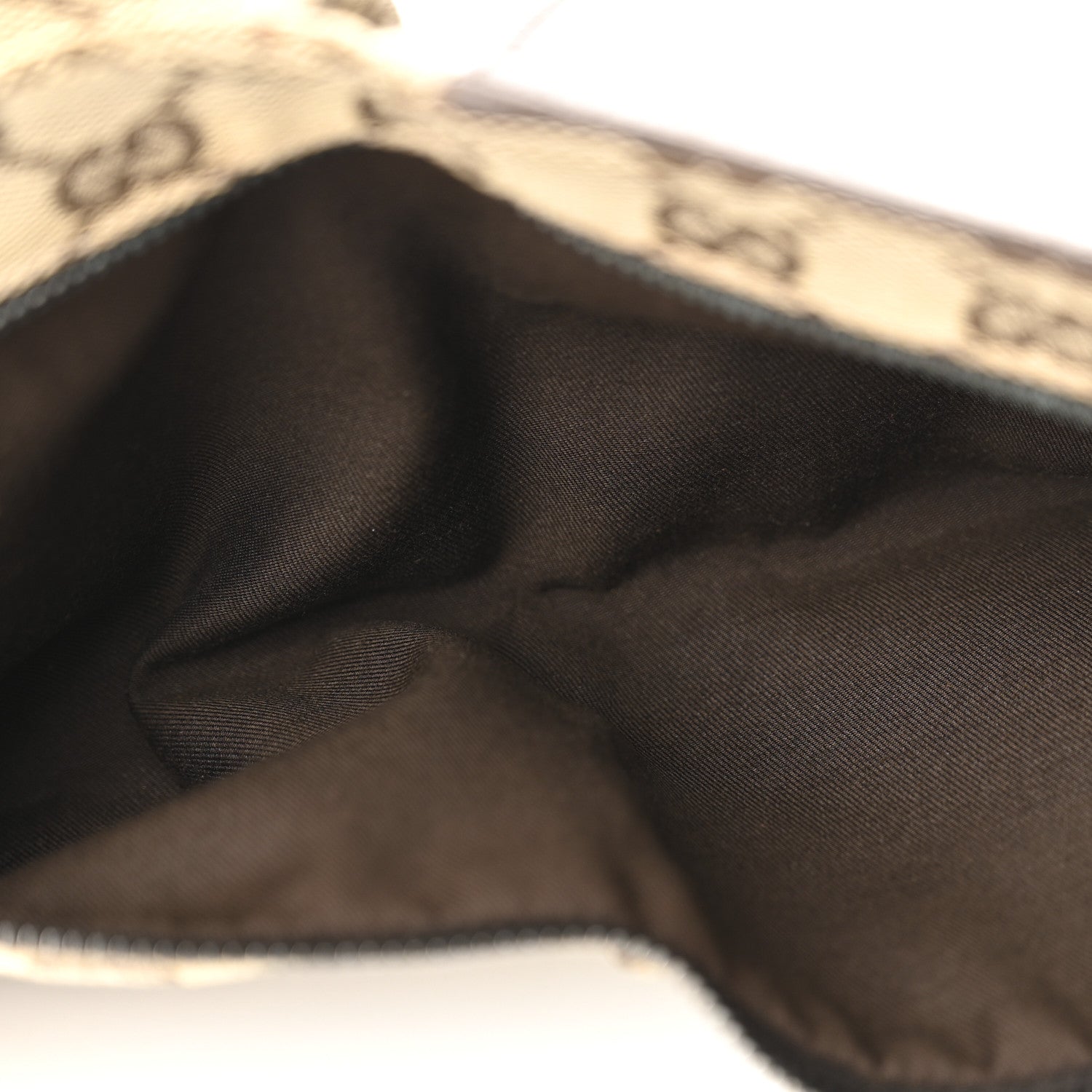 GG Monogram Web Double Pocket Belt Bag Dark Brown