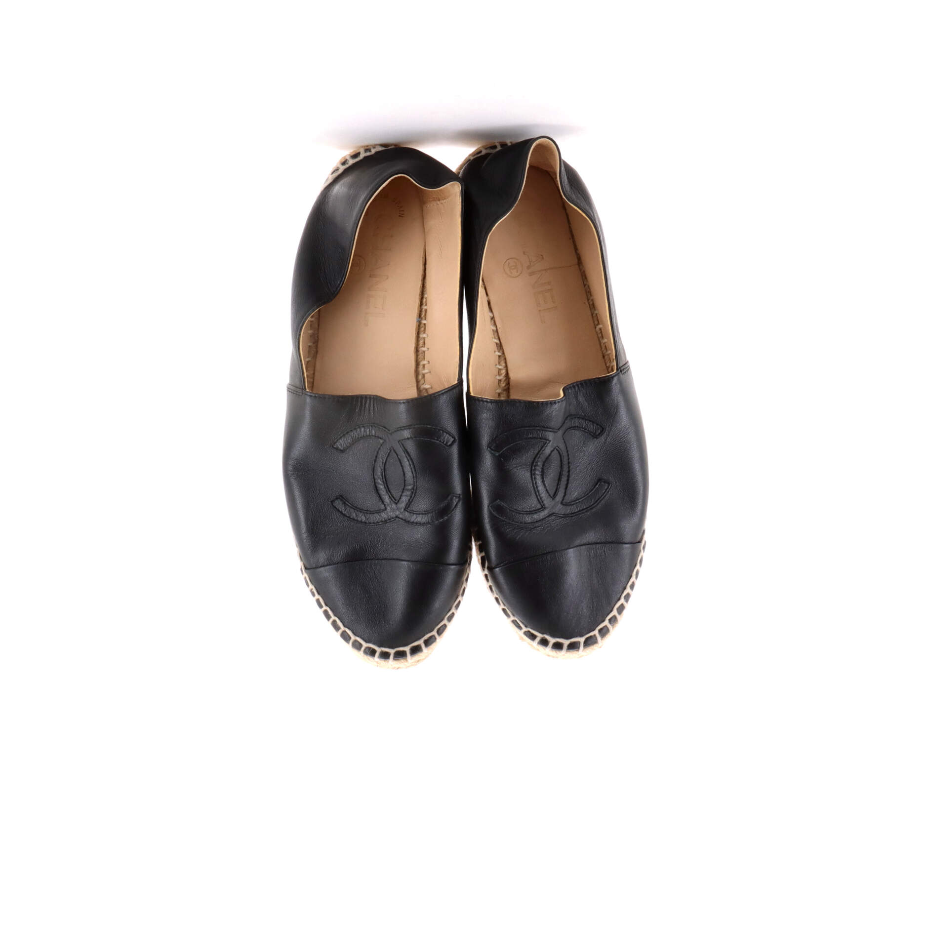 Women's CC Cap Toe Espadrilles Leather