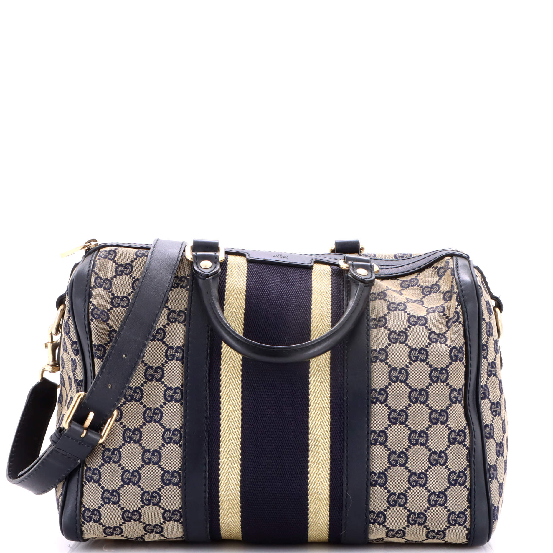 Vintage Web Boston Bag GG Canvas Medium