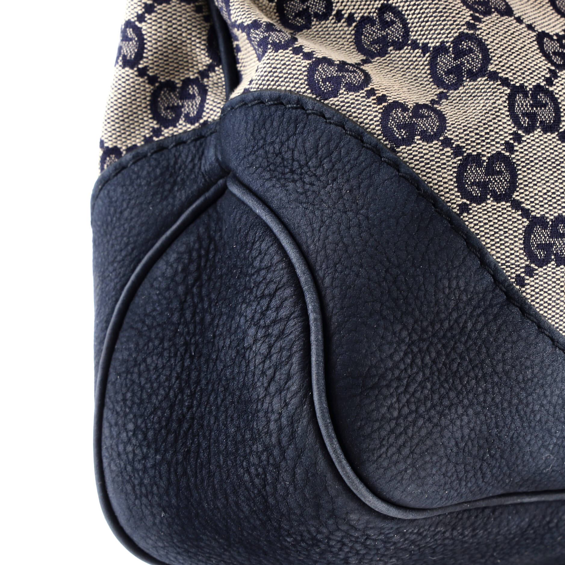 Jackie Original Web Shoulder Bag GG Canvas and Nubuck Medium