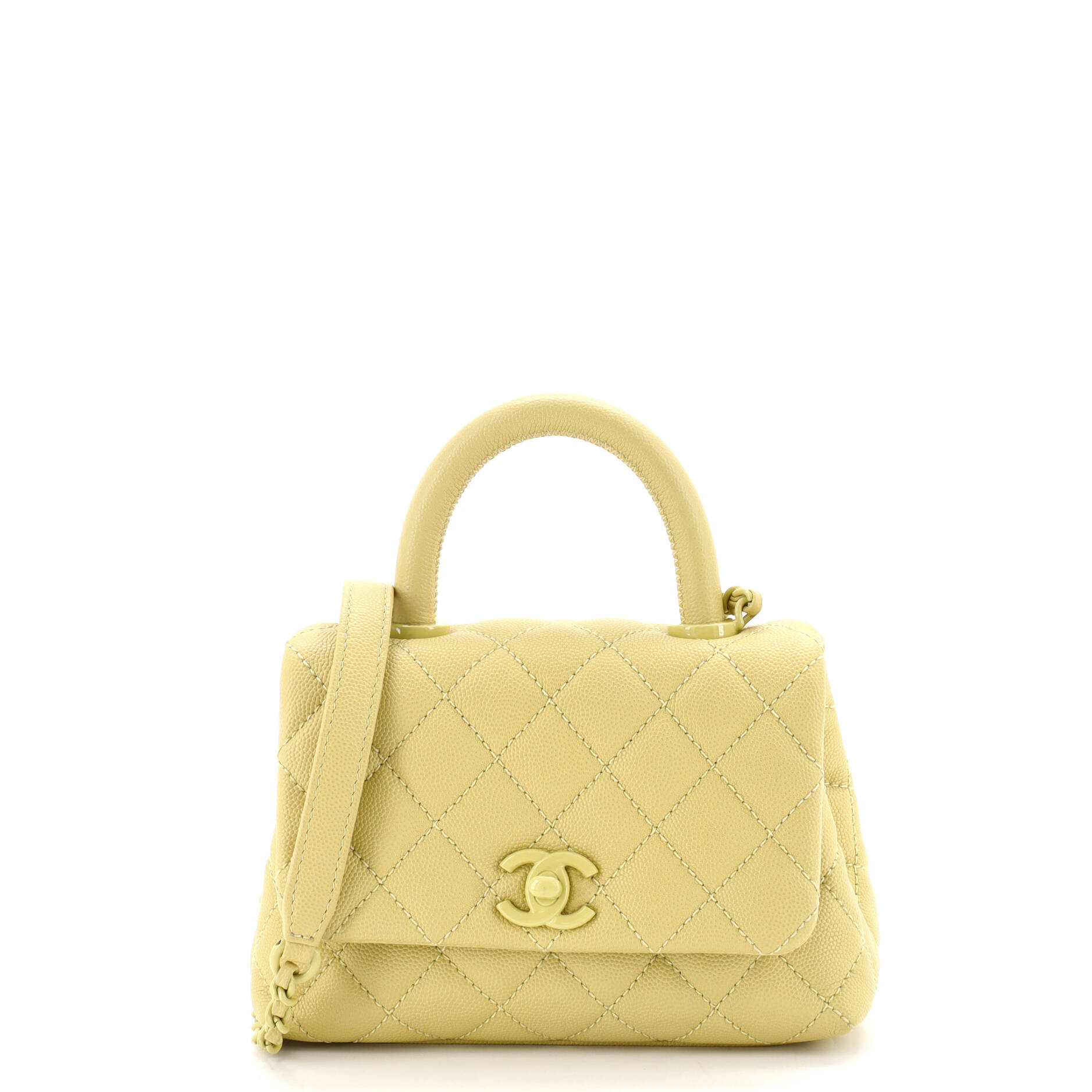 Coco Top Handle Bag Quilted Caviar Extra Mini