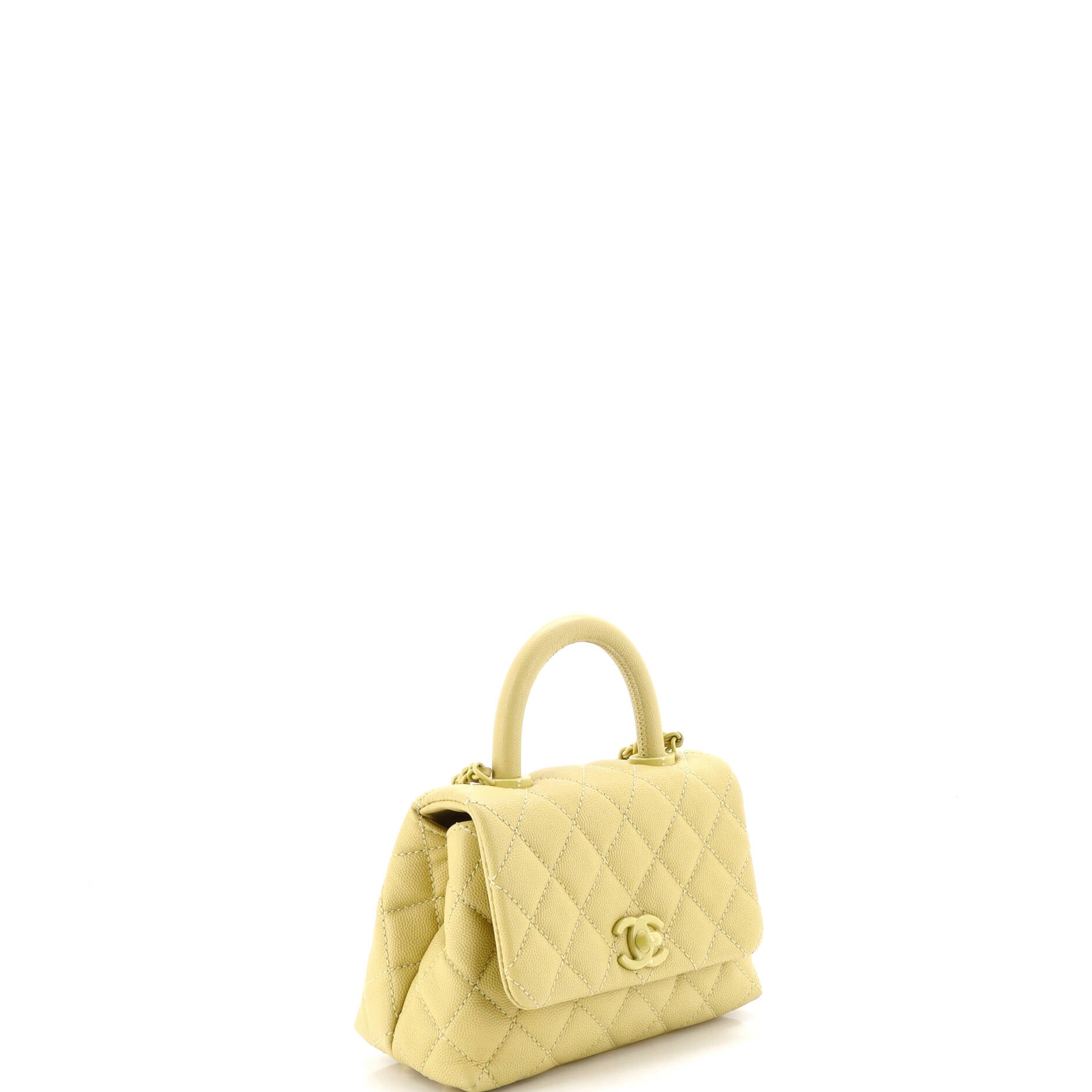 Coco Top Handle Bag Quilted Caviar Extra Mini