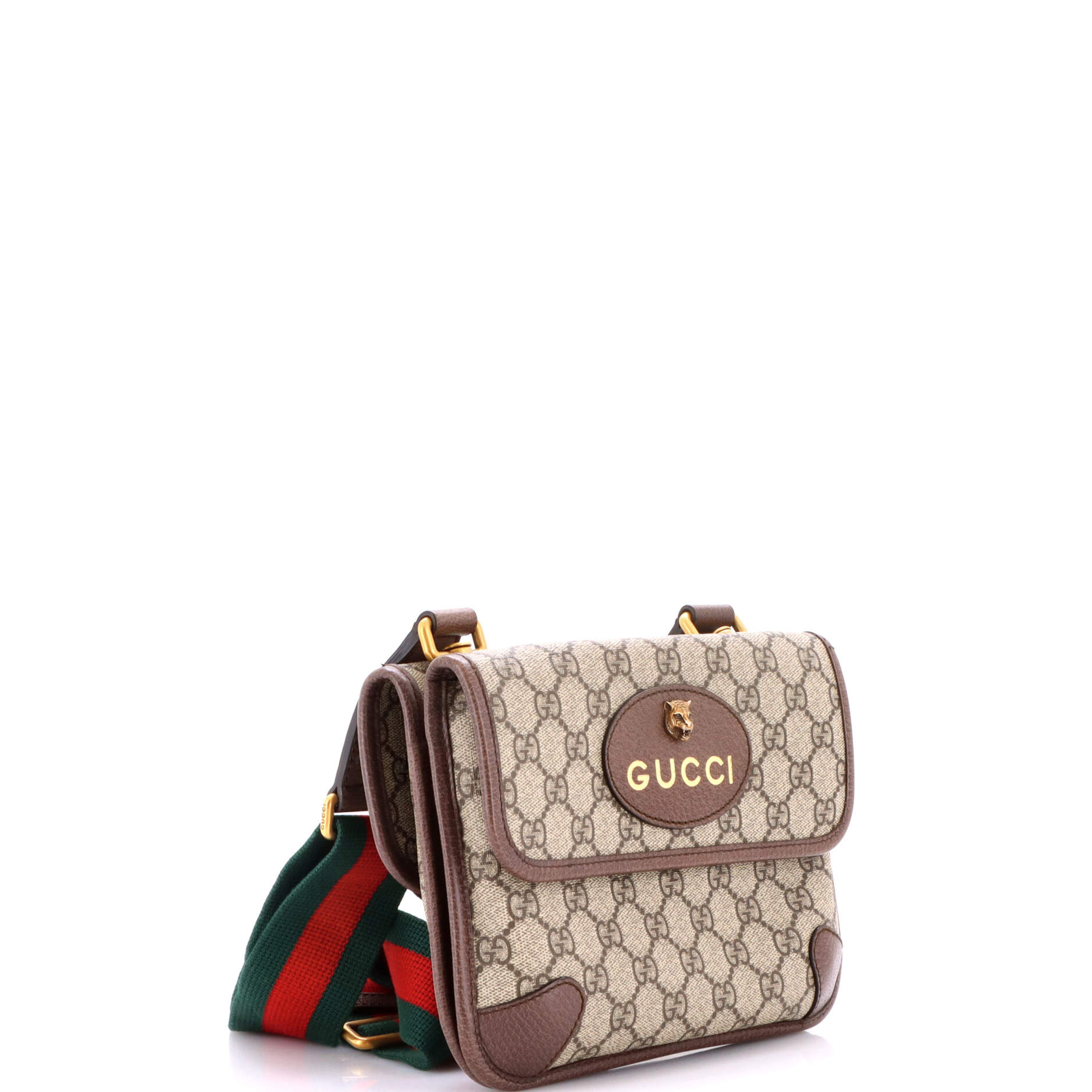 Neo Vintage Flap Messenger GG Coated Canvas Small