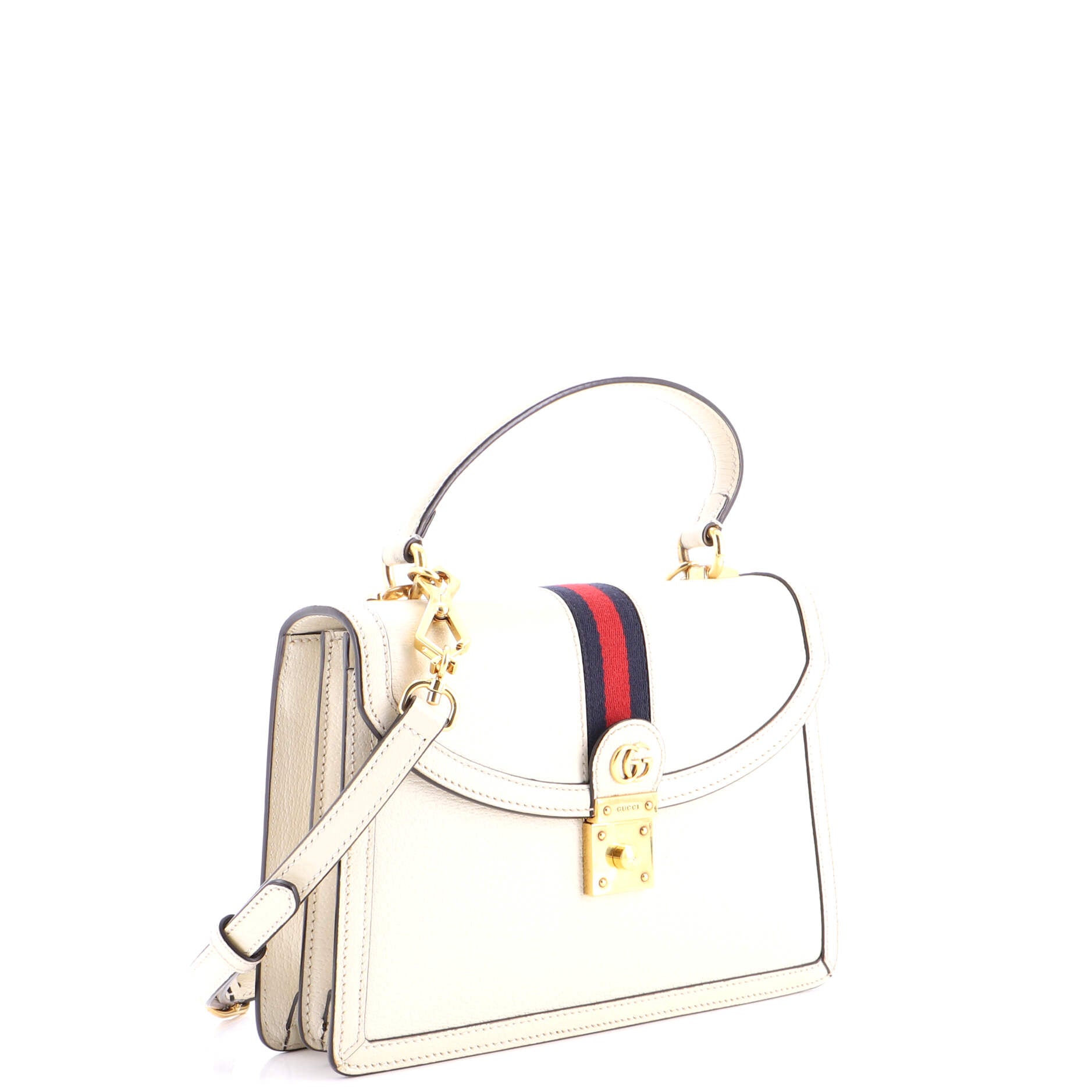 Ophidia Flap Top Handle Bag Leather Small