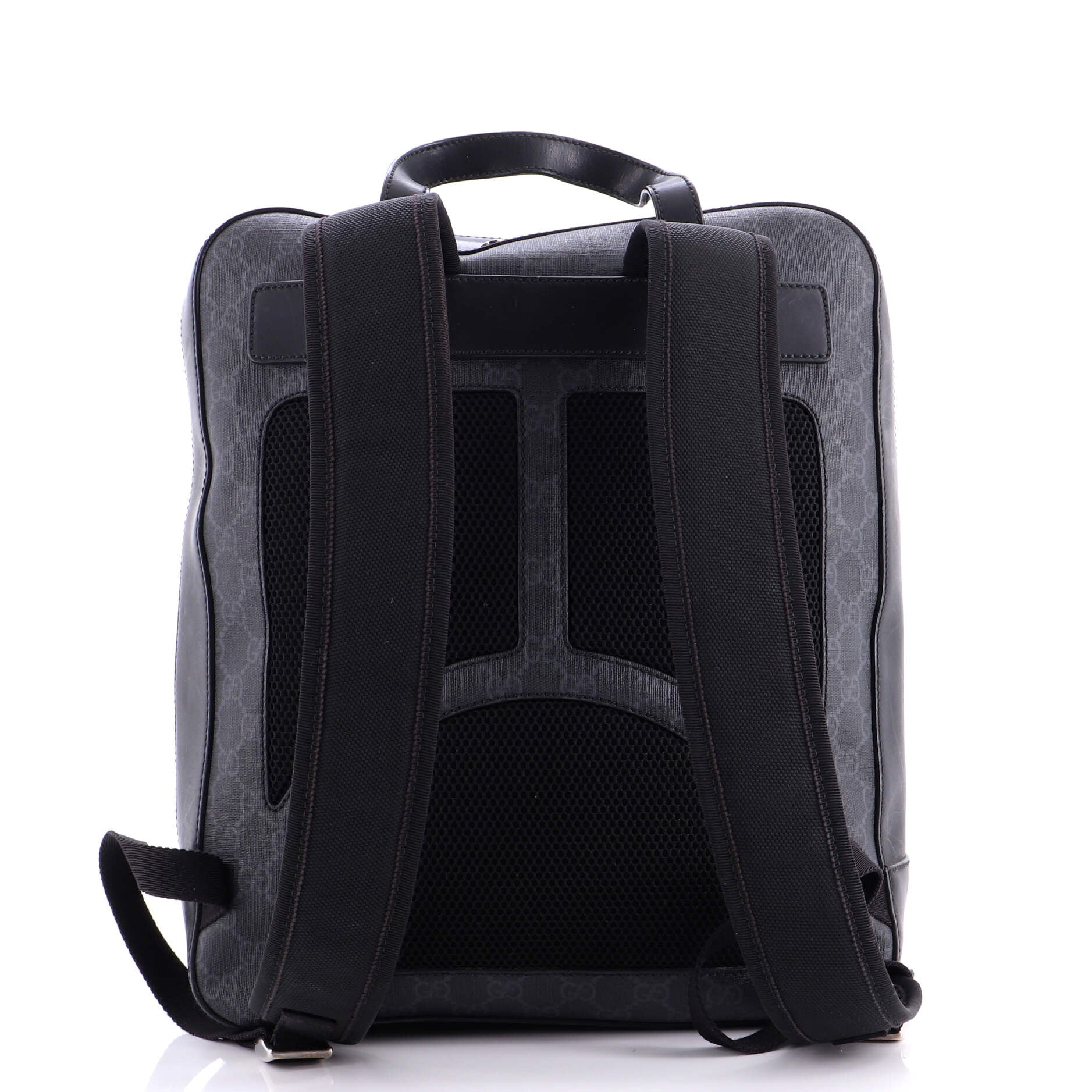 Angry Cat Web Backpack GG Coated Canvas with Applique Medium