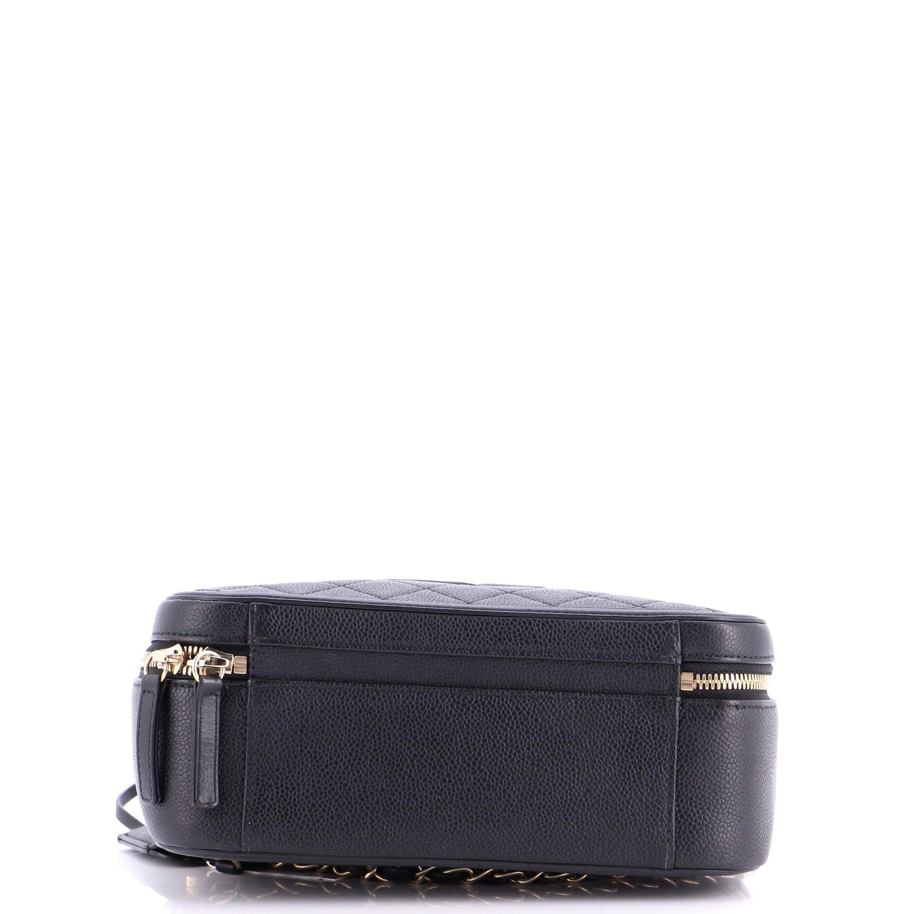 Filigree Vanity Case Quilted Caviar Large