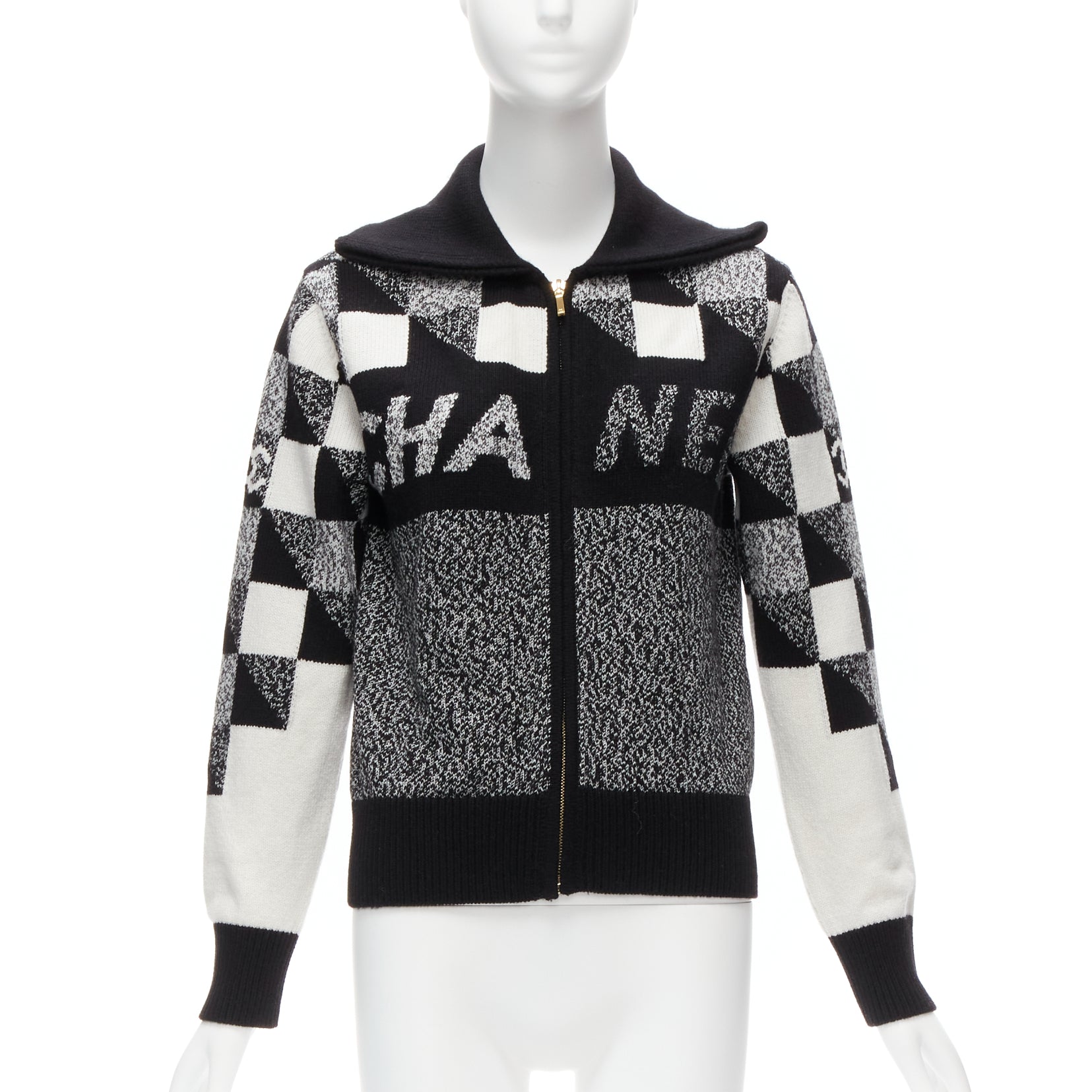 Women's Chanel Cashmere Graphic CC Logo Cardigan