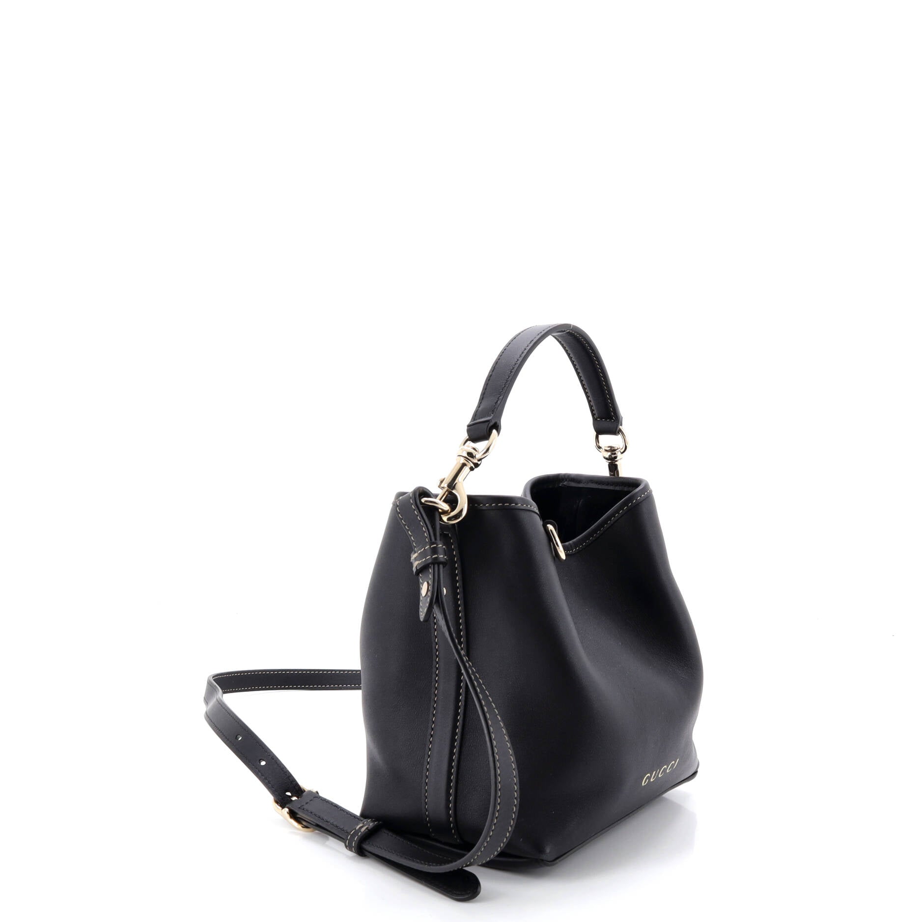 Emblem Bucket Bag Leather Small