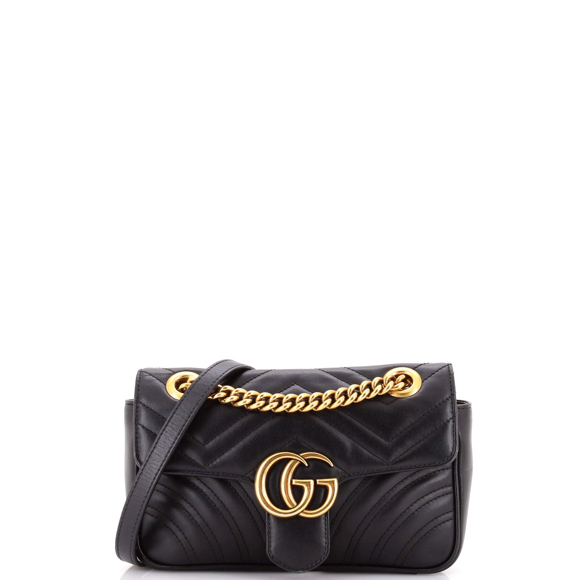 GG Marmont Flap Bag Matelasse Leather Small