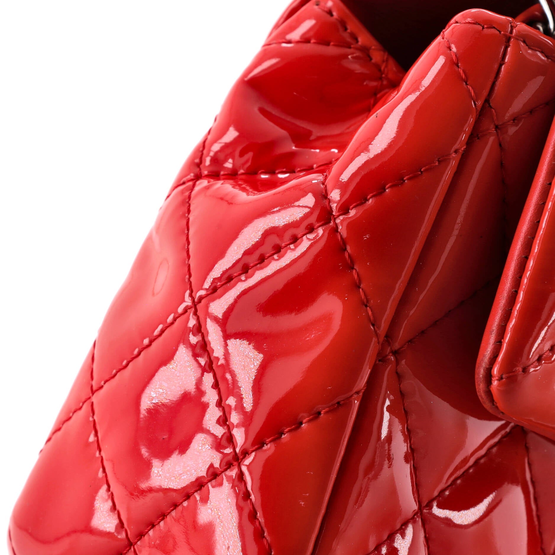 Classic Single Flap Bag Quilted Patent Mini