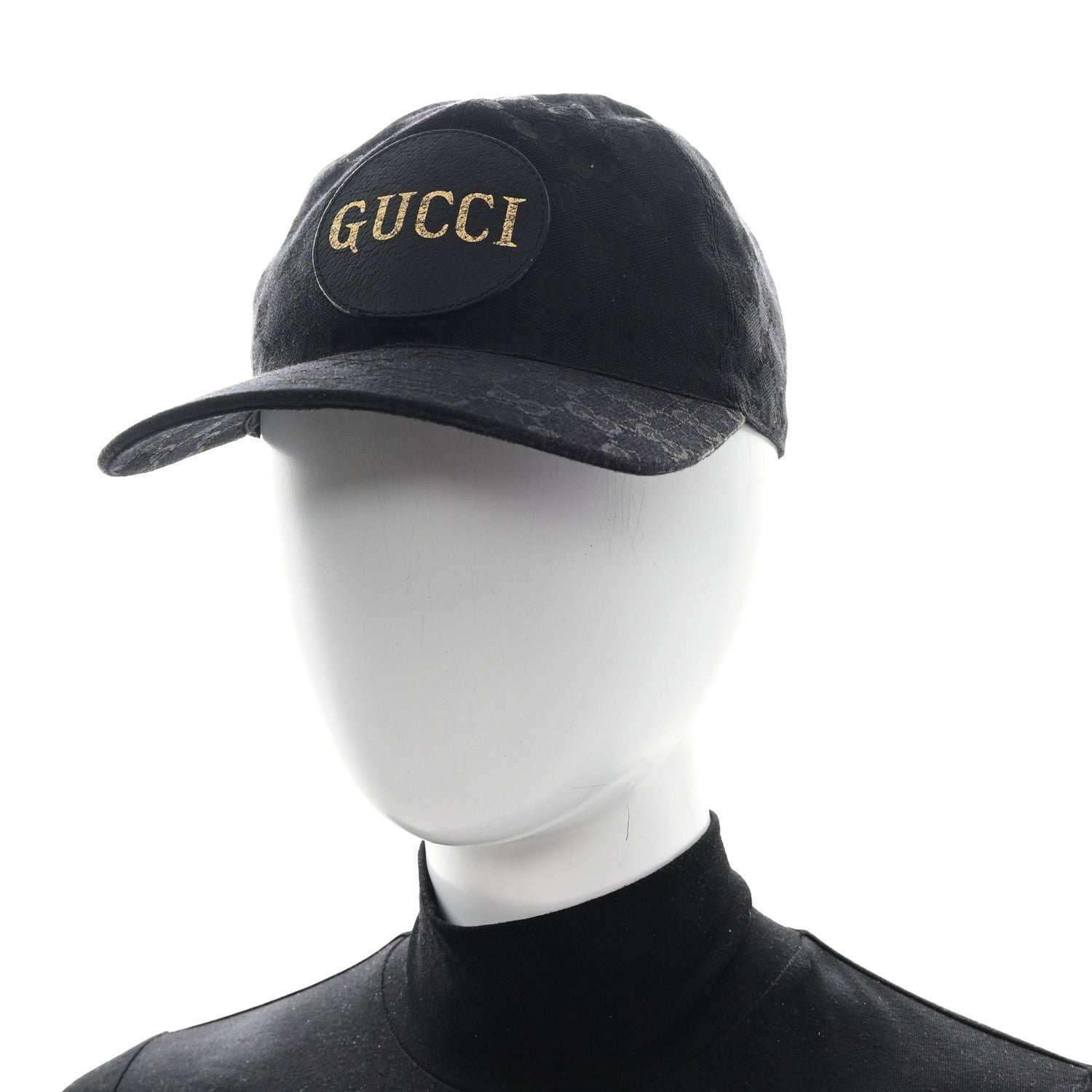 Monogram Textured Dollar Calfskin Zeno Baseball Hat XL Black