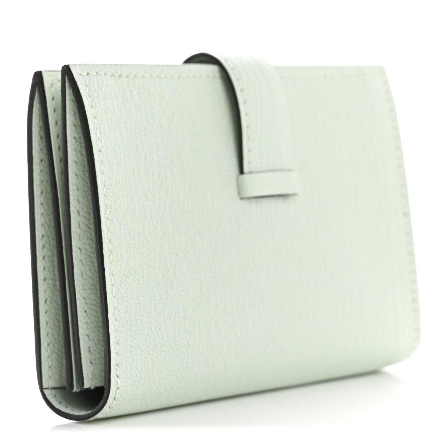 Chevre Mysore Bearn Card Holder Wallet Vert Peppermint