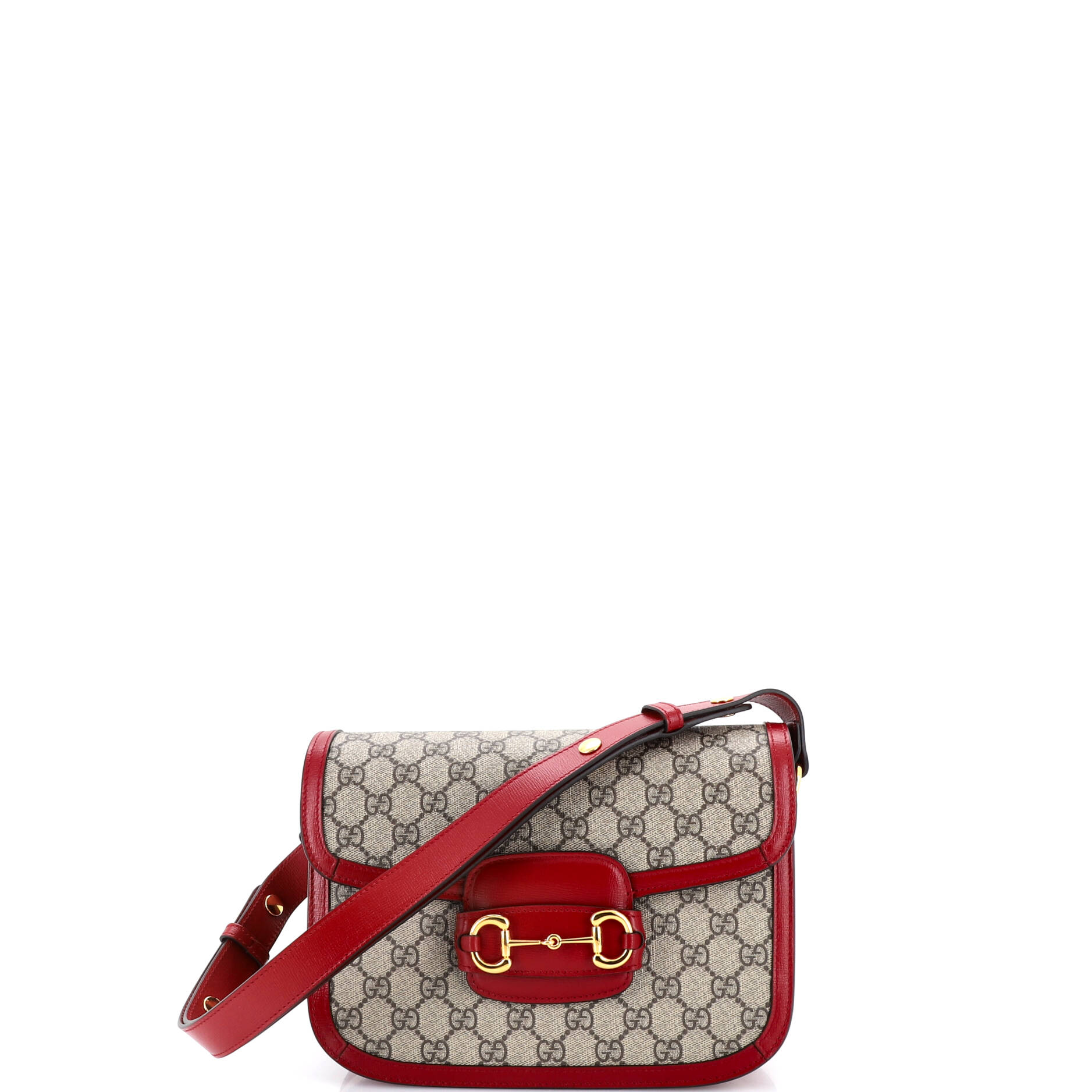 Horsebit 1955 Shoulder Bag GG Coated Canvas with Leather Small