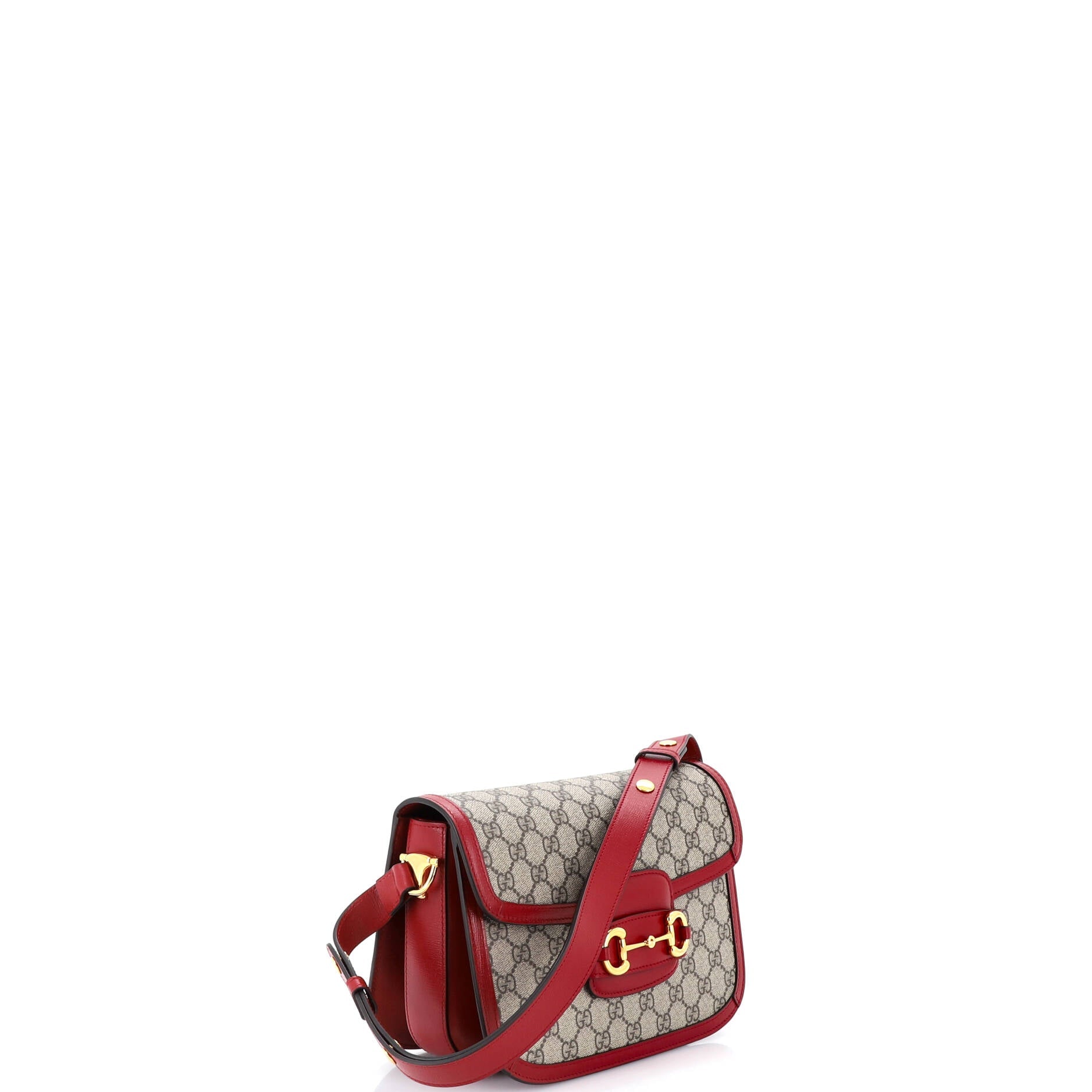 Horsebit 1955 Shoulder Bag GG Coated Canvas with Leather Small