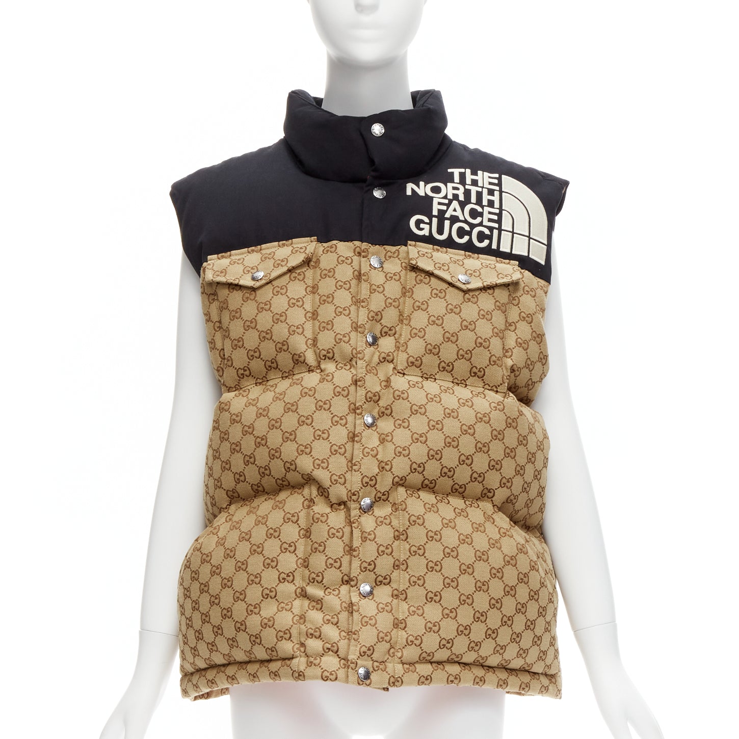 Women's Gucci The North Face GG Monogram Padded Vest Jacket