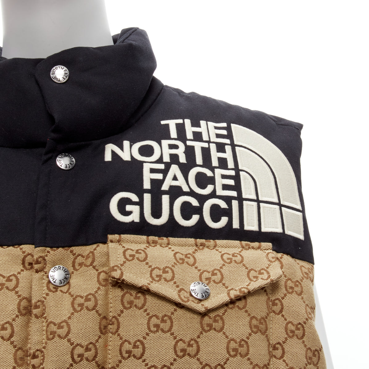 Women's Gucci The North Face GG Monogram Padded Vest Jacket