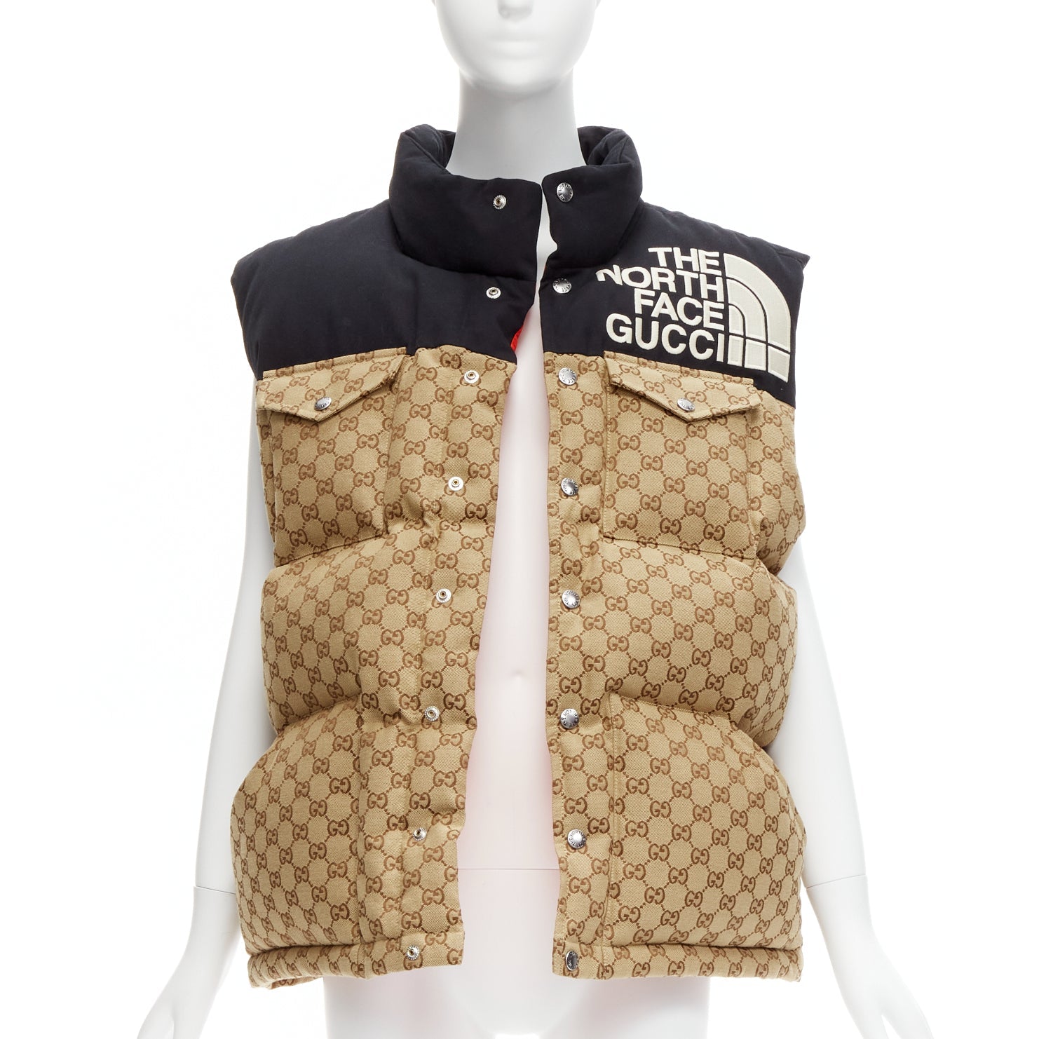 Women's Gucci The North Face GG Monogram Padded Vest Jacket