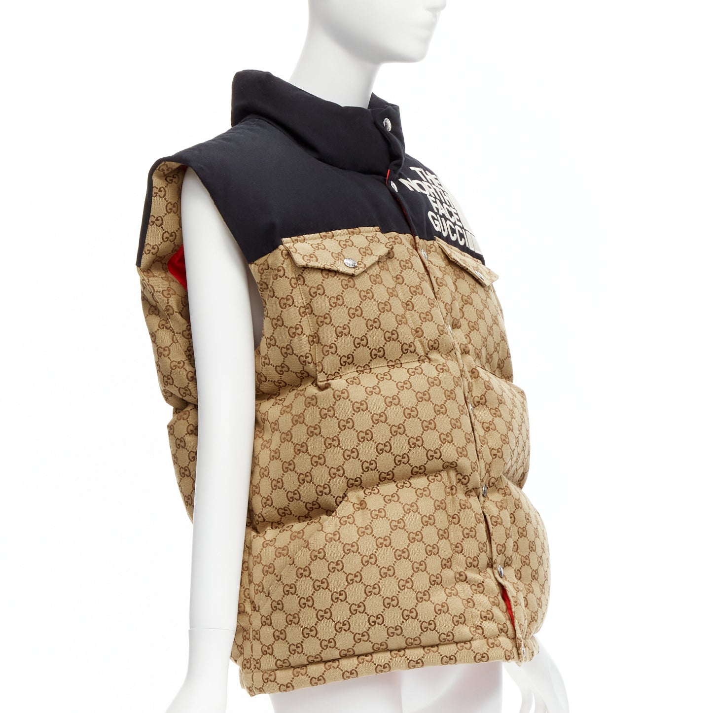 Women's Gucci The North Face GG Monogram Padded Vest Jacket