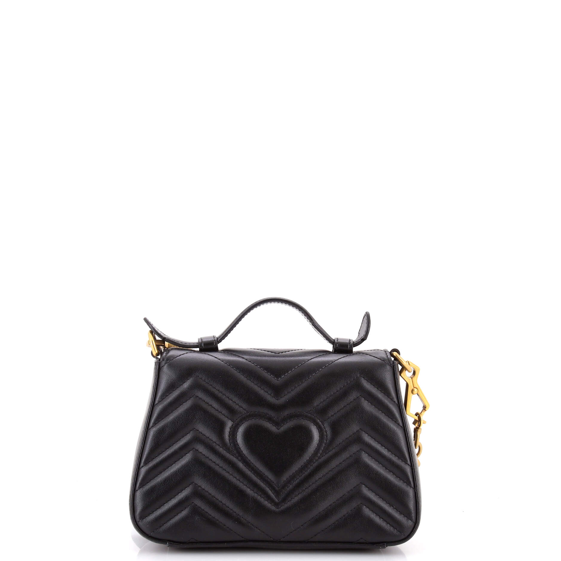GG Marmont Top Handle Flap Bag Matelasse Leather Mini