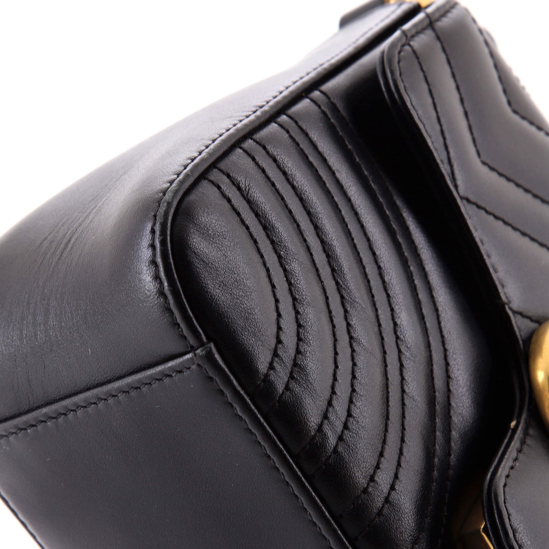 GG Marmont Top Handle Flap Bag Matelasse Leather Mini