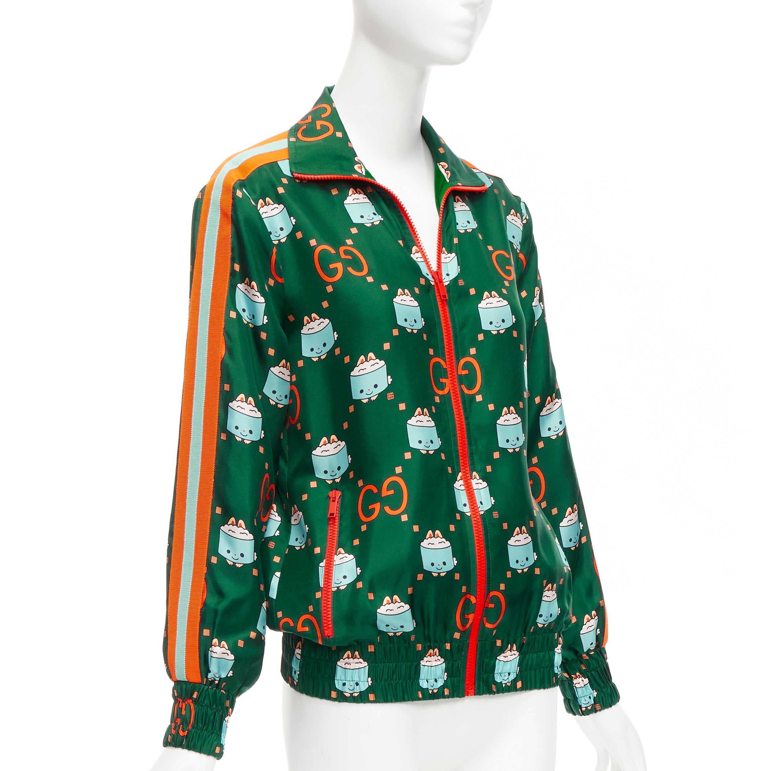 Women's Gucci Pikarar GG Logo Monogram Silk Track Jacket