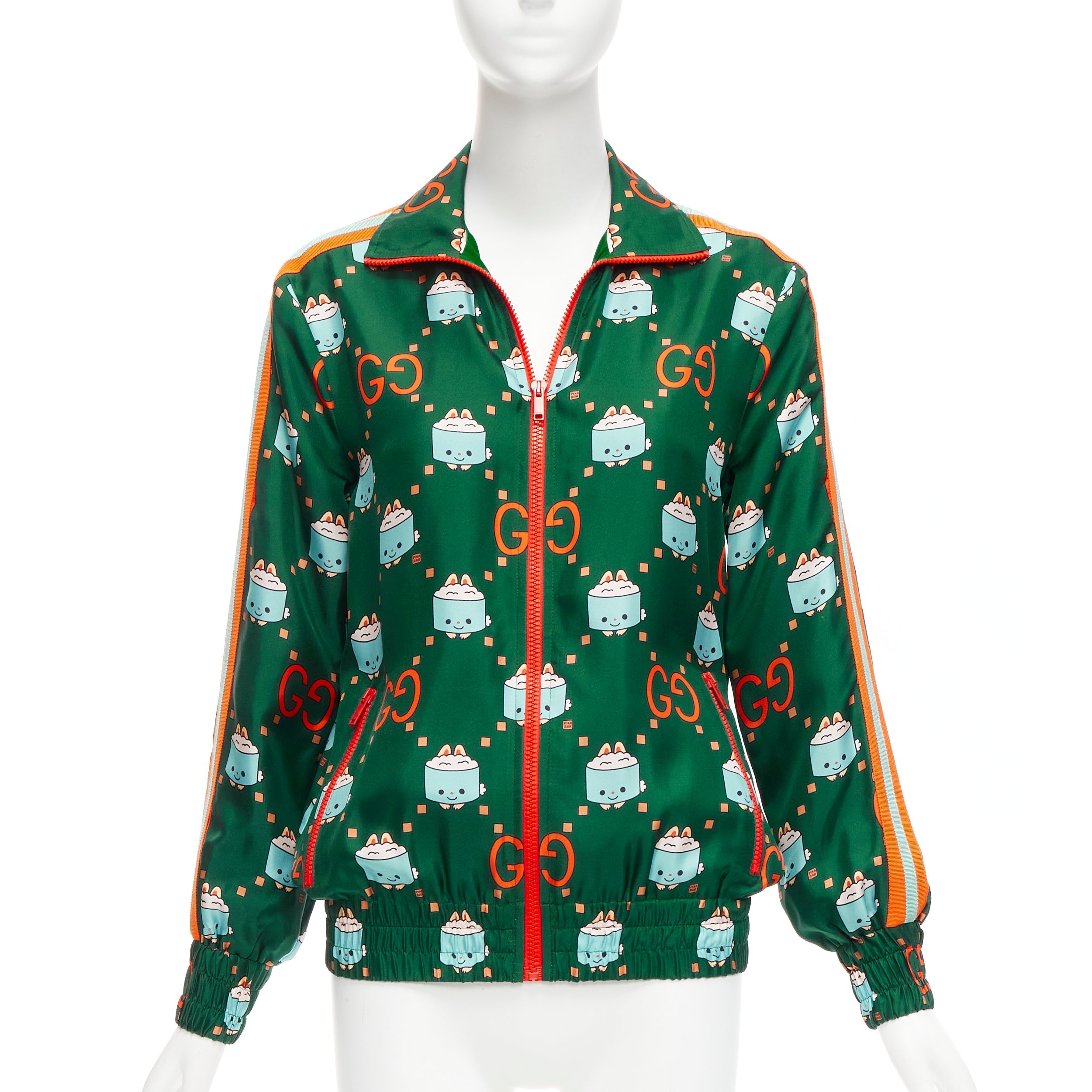 Women's Gucci Pikarar GG Logo Monogram Silk Track Jacket