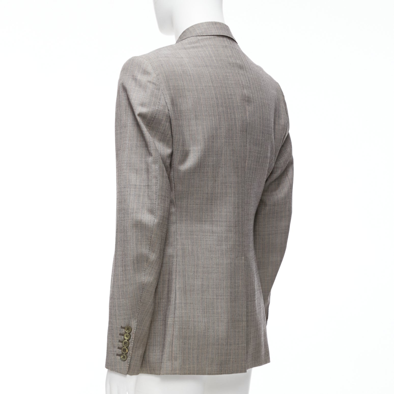 Men's Gucci Wool Checkered Pocketed Boxy Long Sleeve Blazer