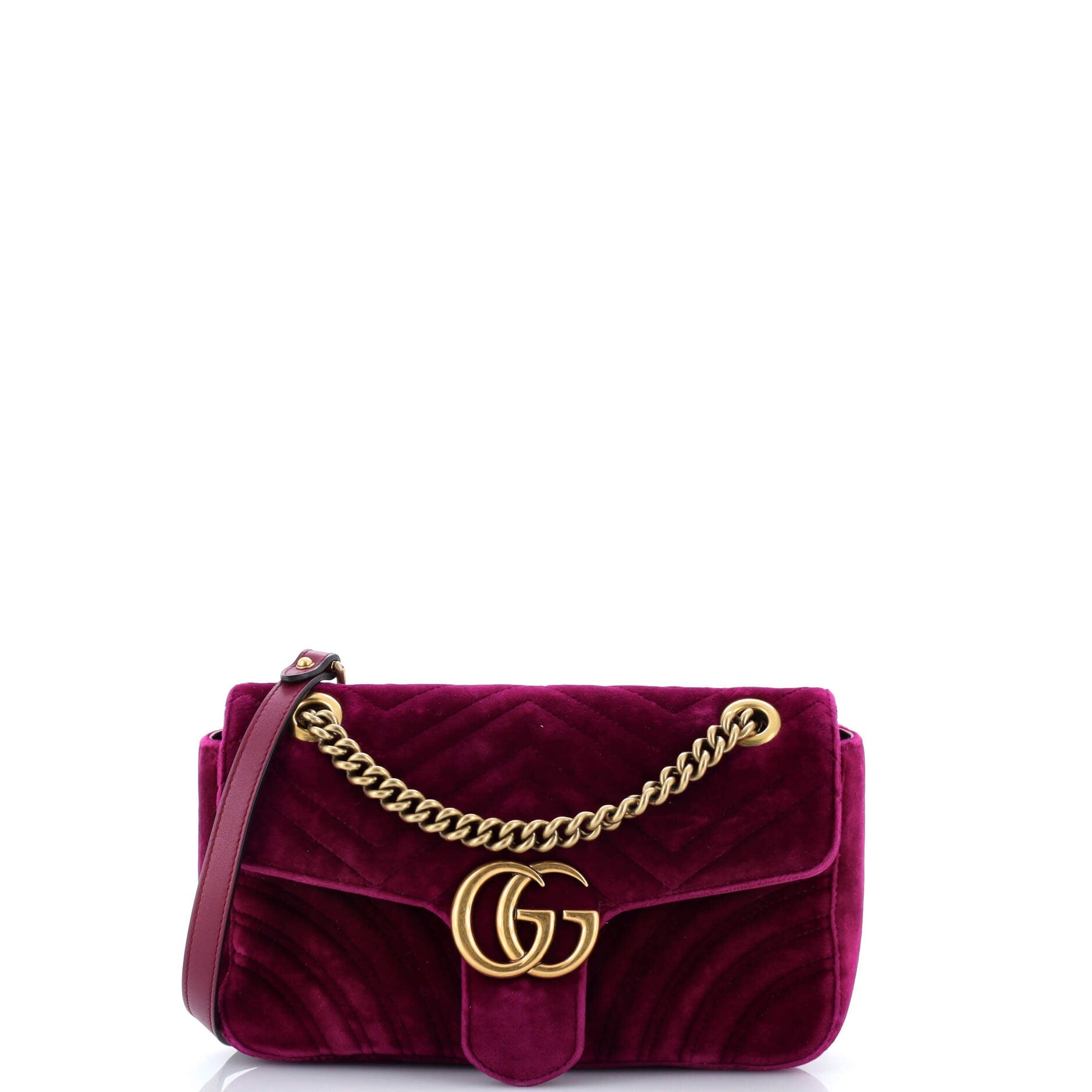GG Marmont Flap Bag Matelasse Velvet Small