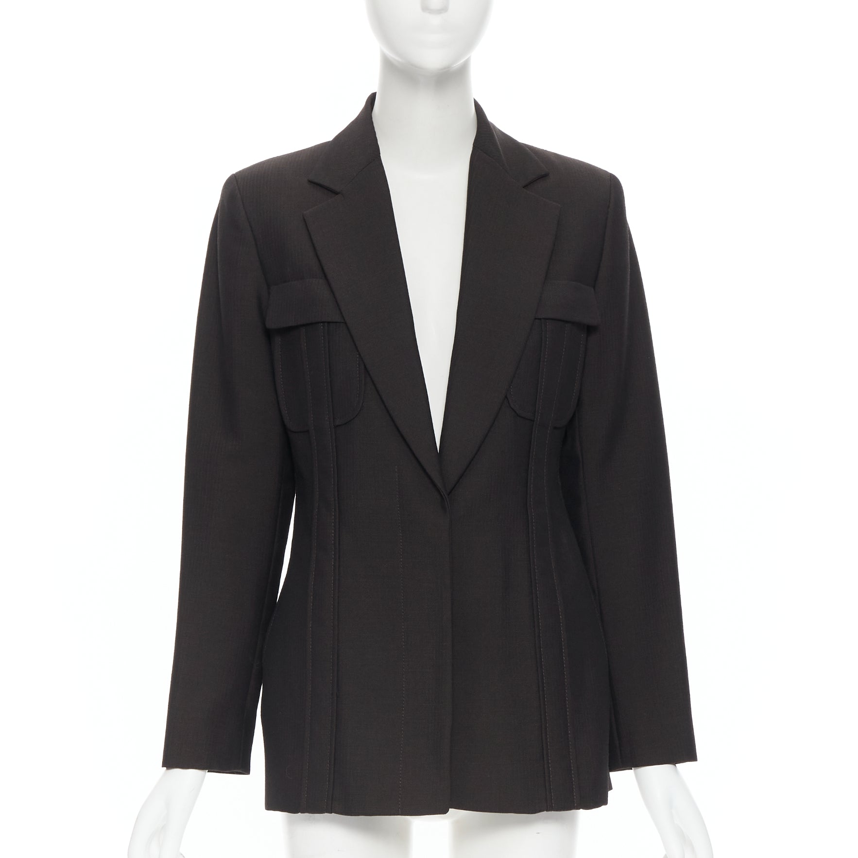 Women's Gucci Tom Ford Wool Mohair Dart Front Blazer Pant Set