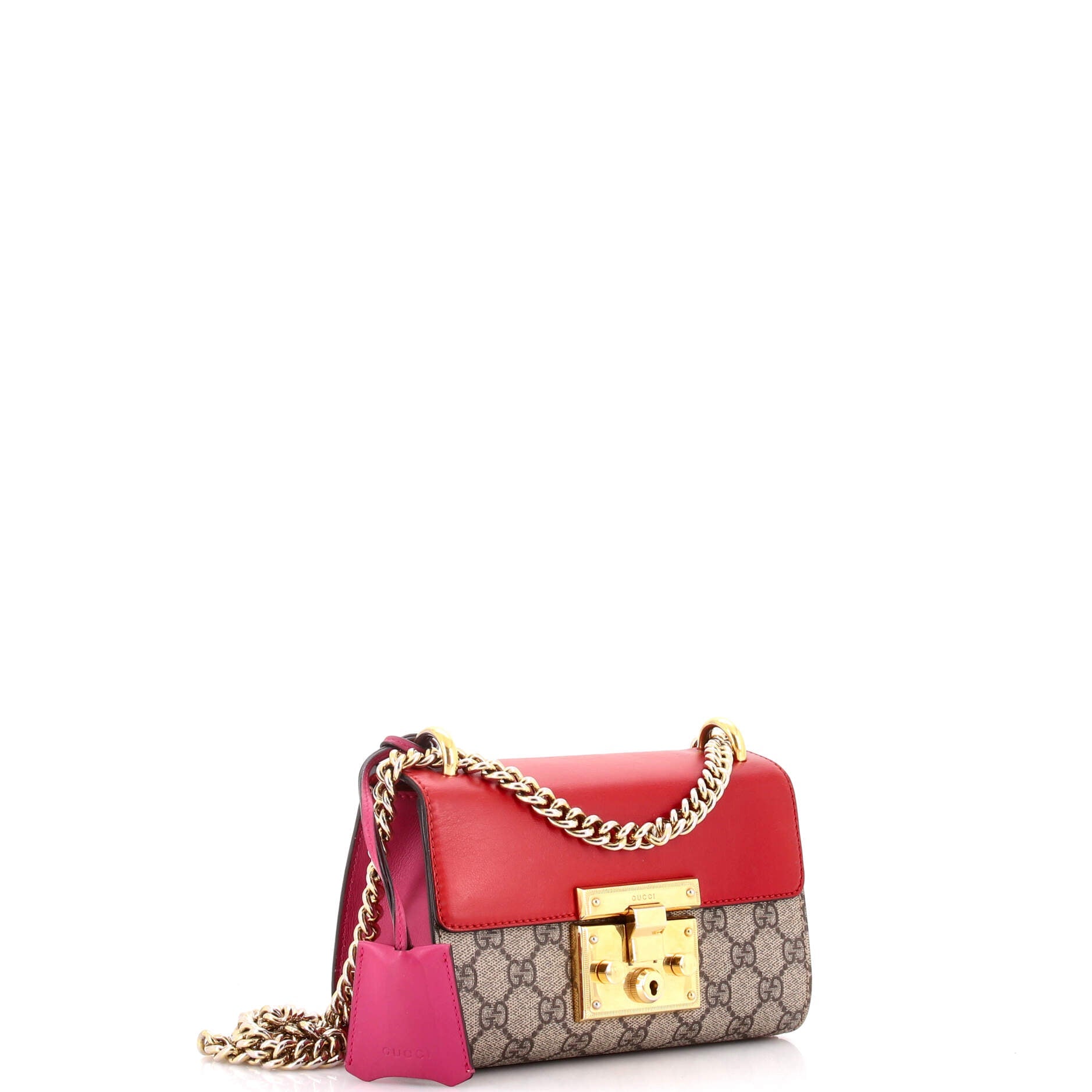 Padlock Shoulder Bag GG Coated Canvas and Leather Small