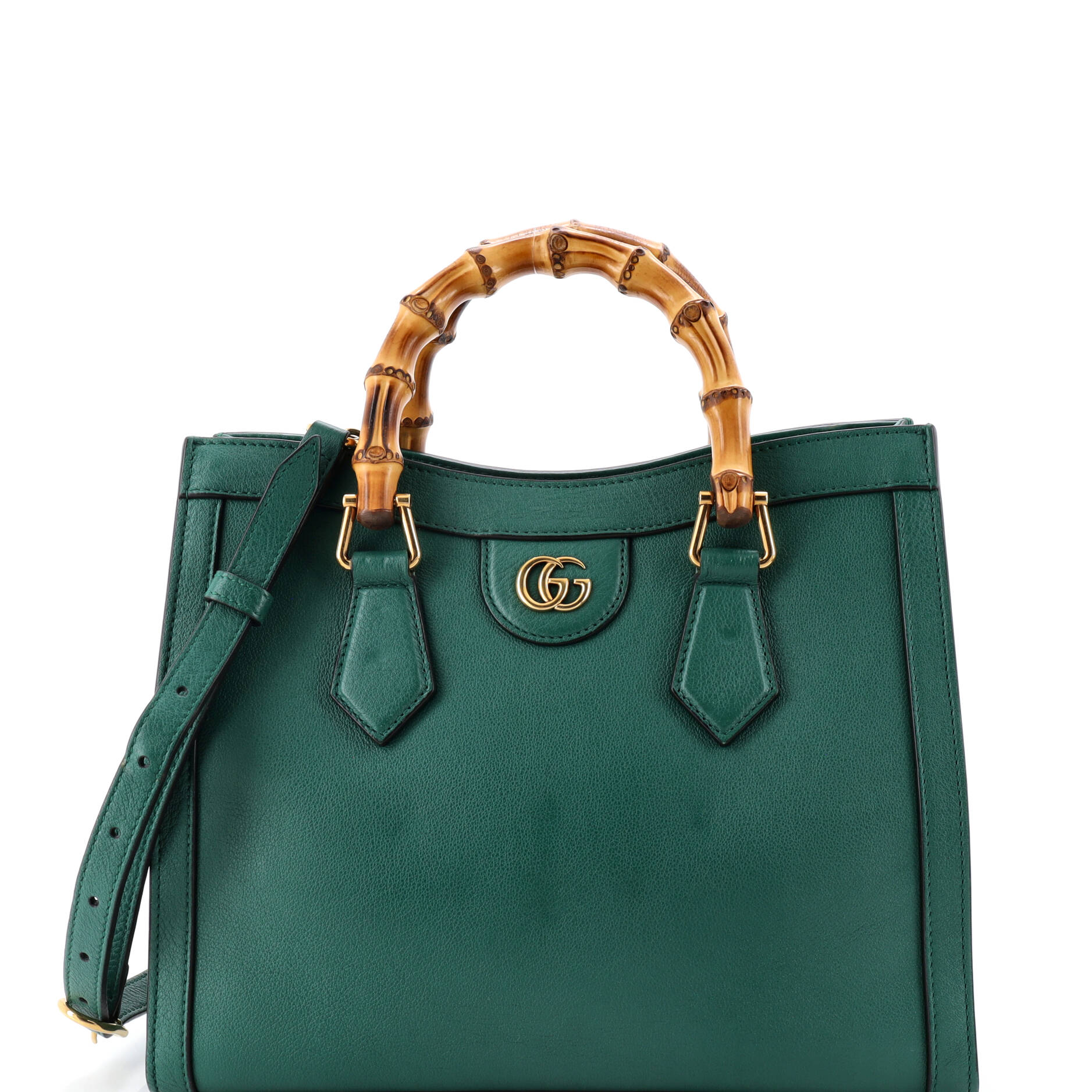 Diana NM Bamboo Handle Tote Leather Small