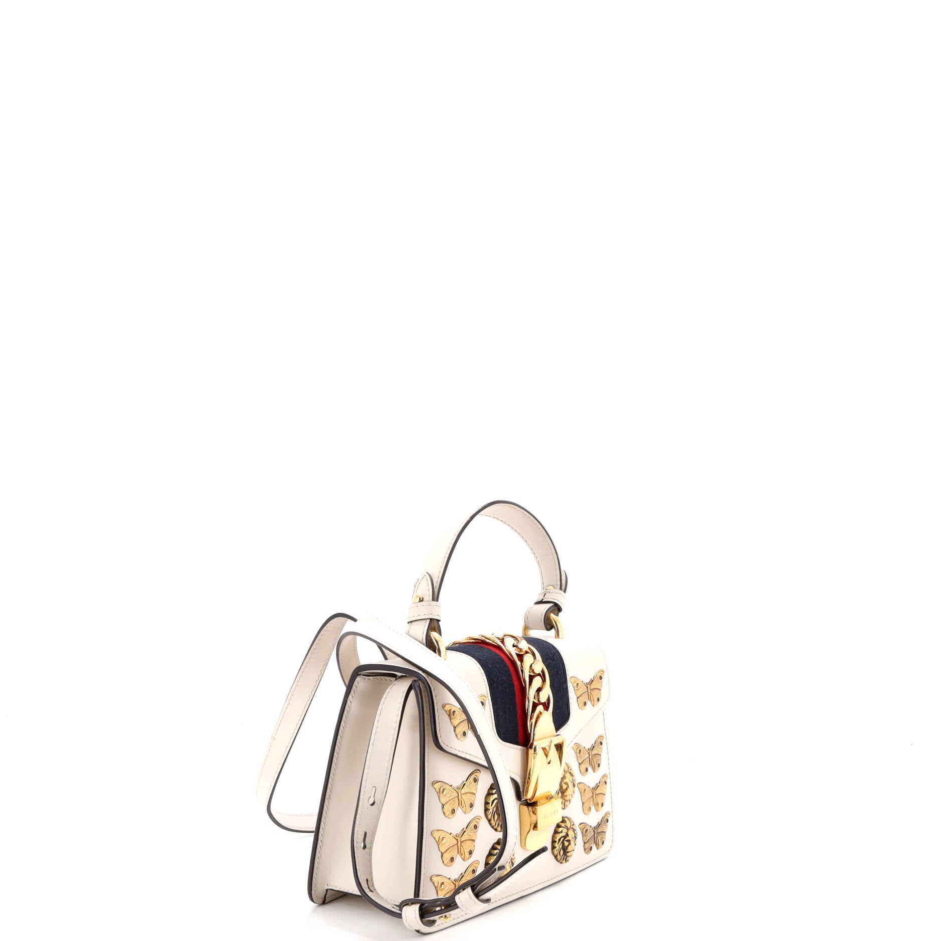 Sylvie Top Handle Bag Embellished Leather Mini