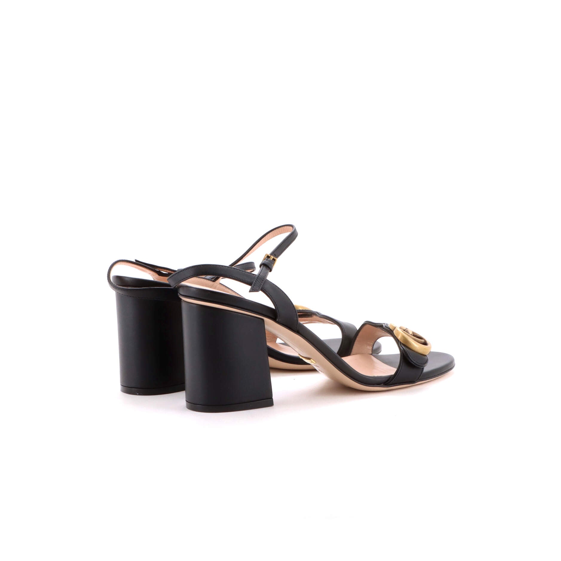 Women's GG Marmont Block Heel Sandals Leather