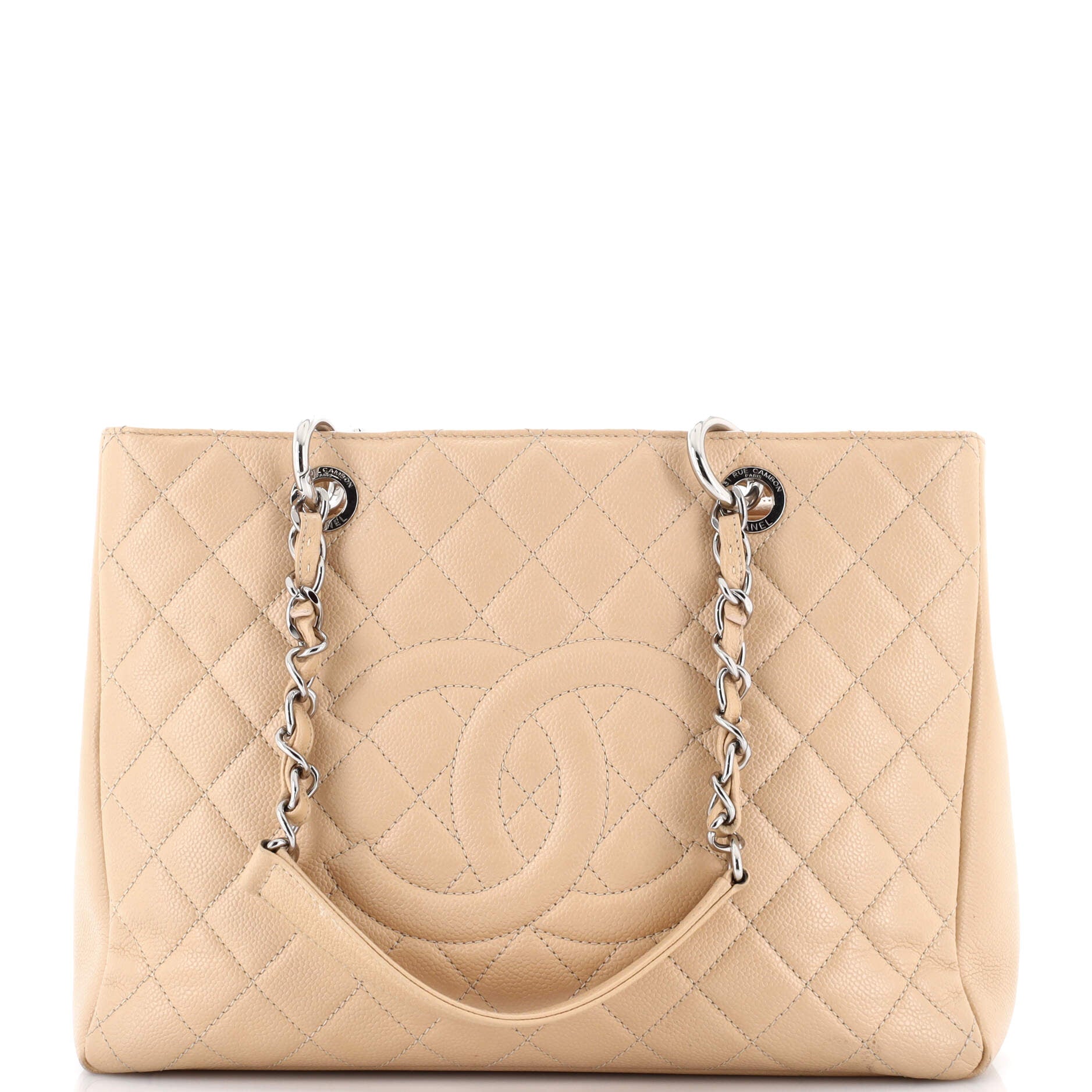 Grand Shopping Tote Quilted Caviar