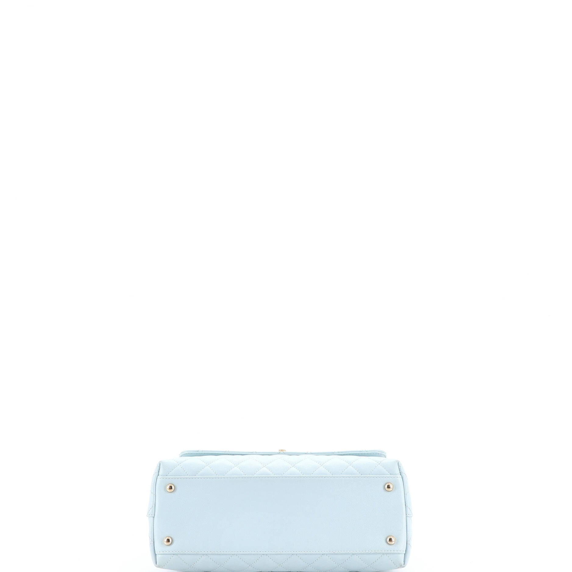 Coco Top Handle Bag Quilted Caviar Small