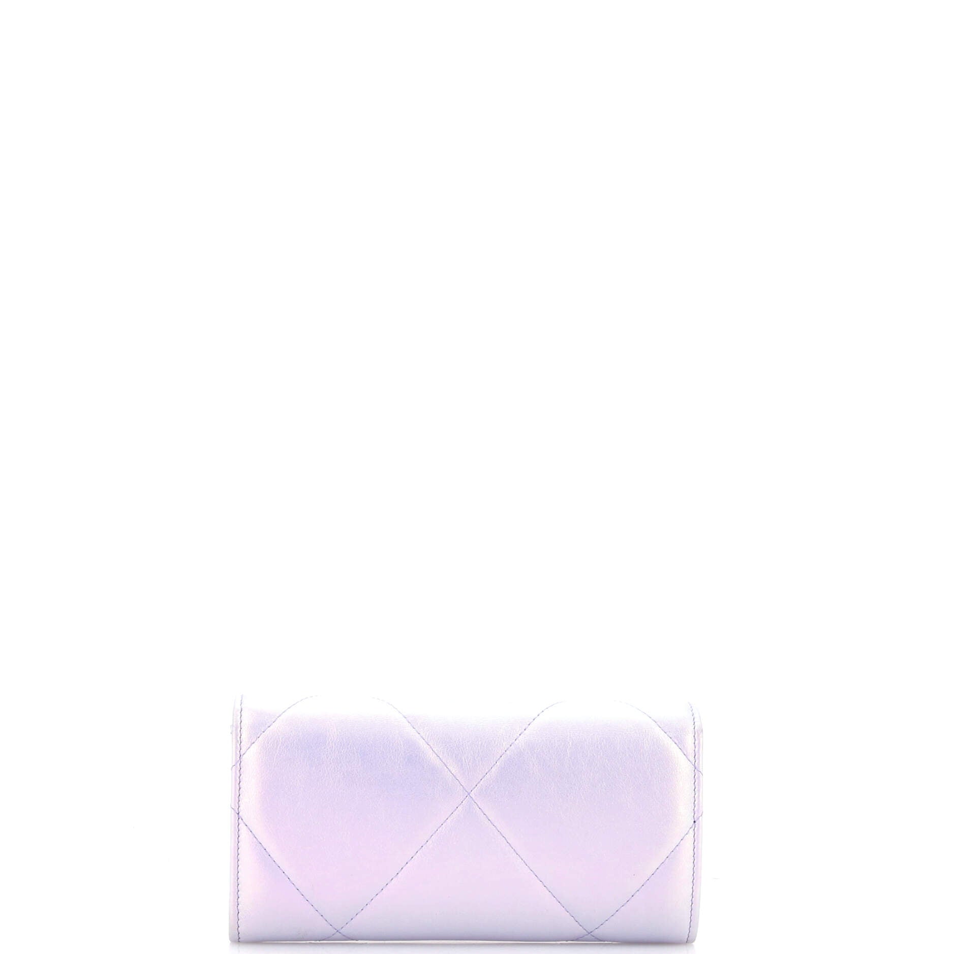 19 Flap Wallet Quilted Lambskin Long