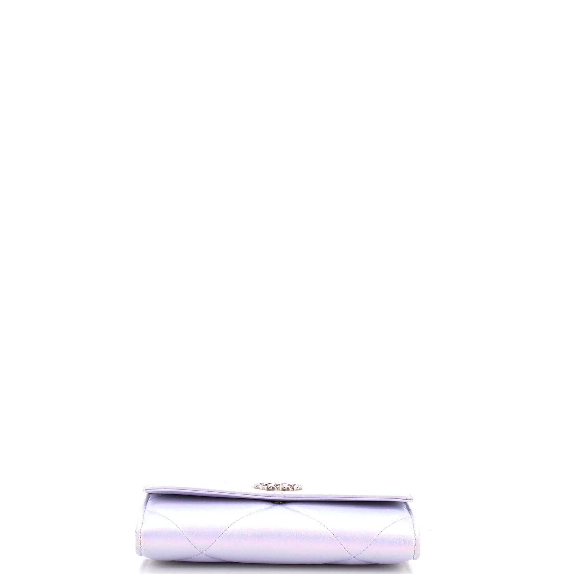 19 Flap Wallet Quilted Lambskin Long